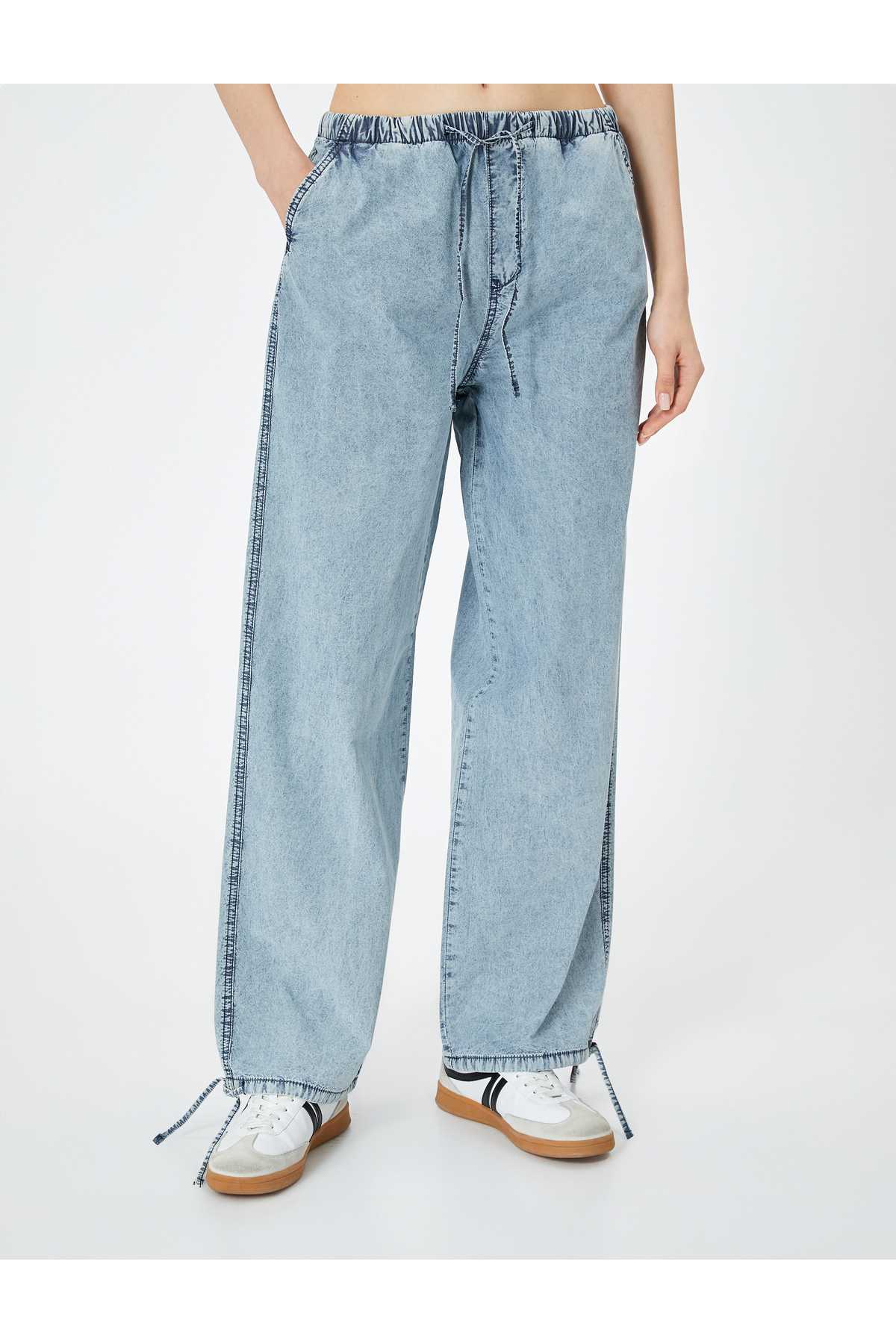 شلوار جین چتر نجات بزرگ جیب کمری استاندارد - Parachute Jean