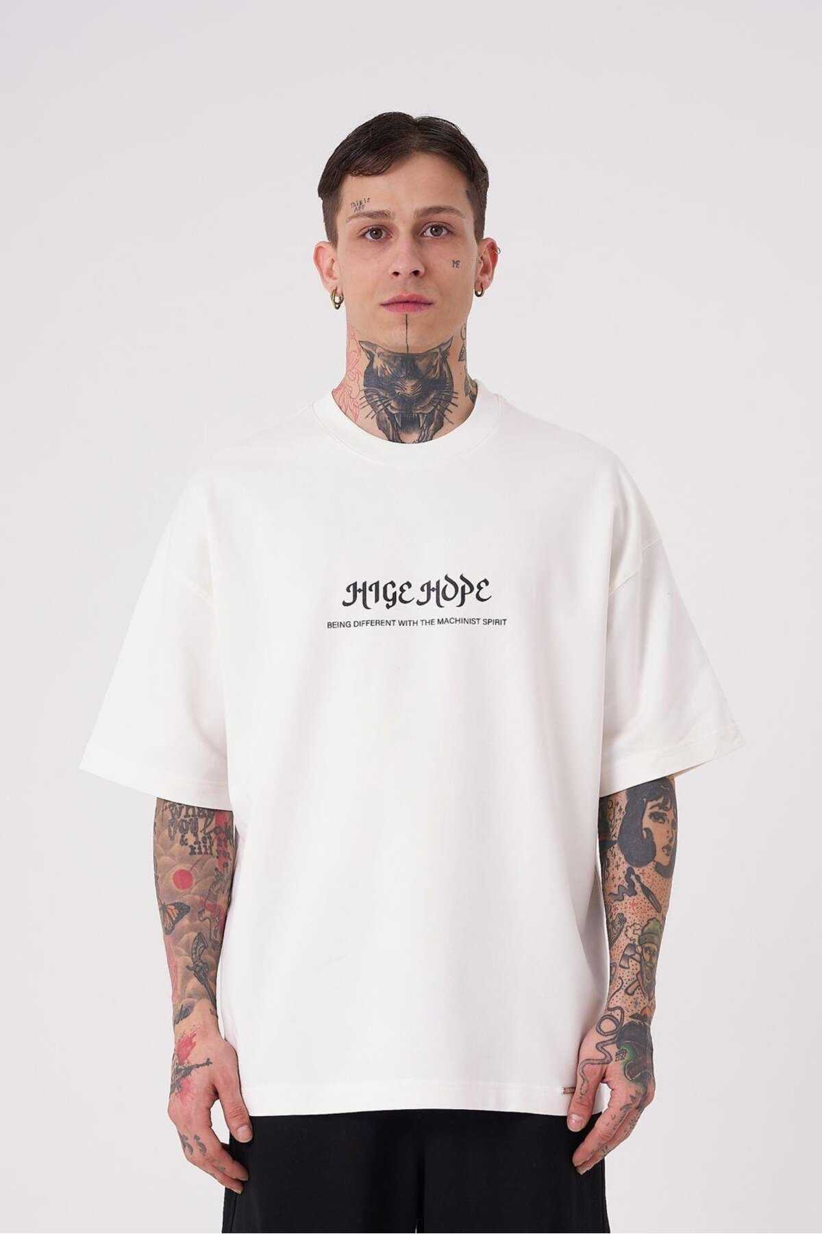 تیشرت اکرو سایز بزرگ مردانه چاپ High Hope