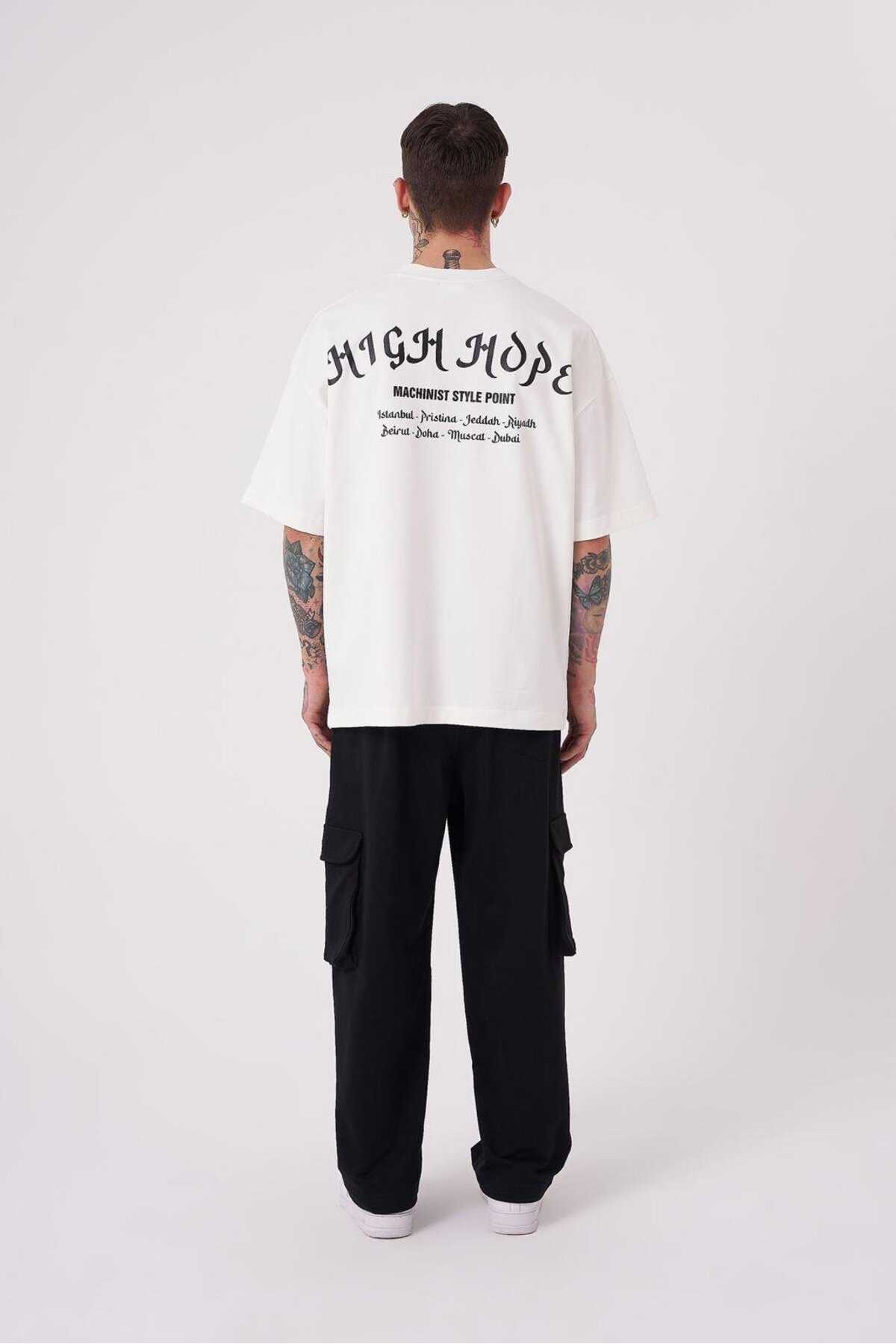 تیشرت اکرو سایز بزرگ مردانه چاپ High Hope