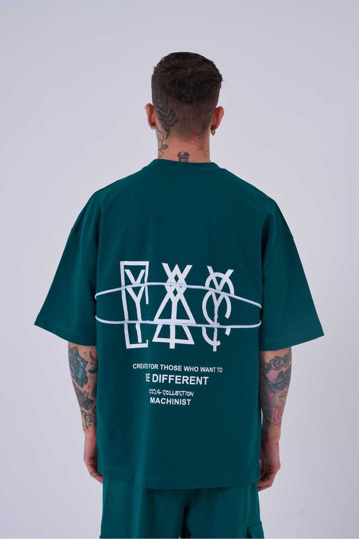 تیشرت مردانه زیپ دار چاپ شده با تیشرت قهوه ای سایز بزرگ