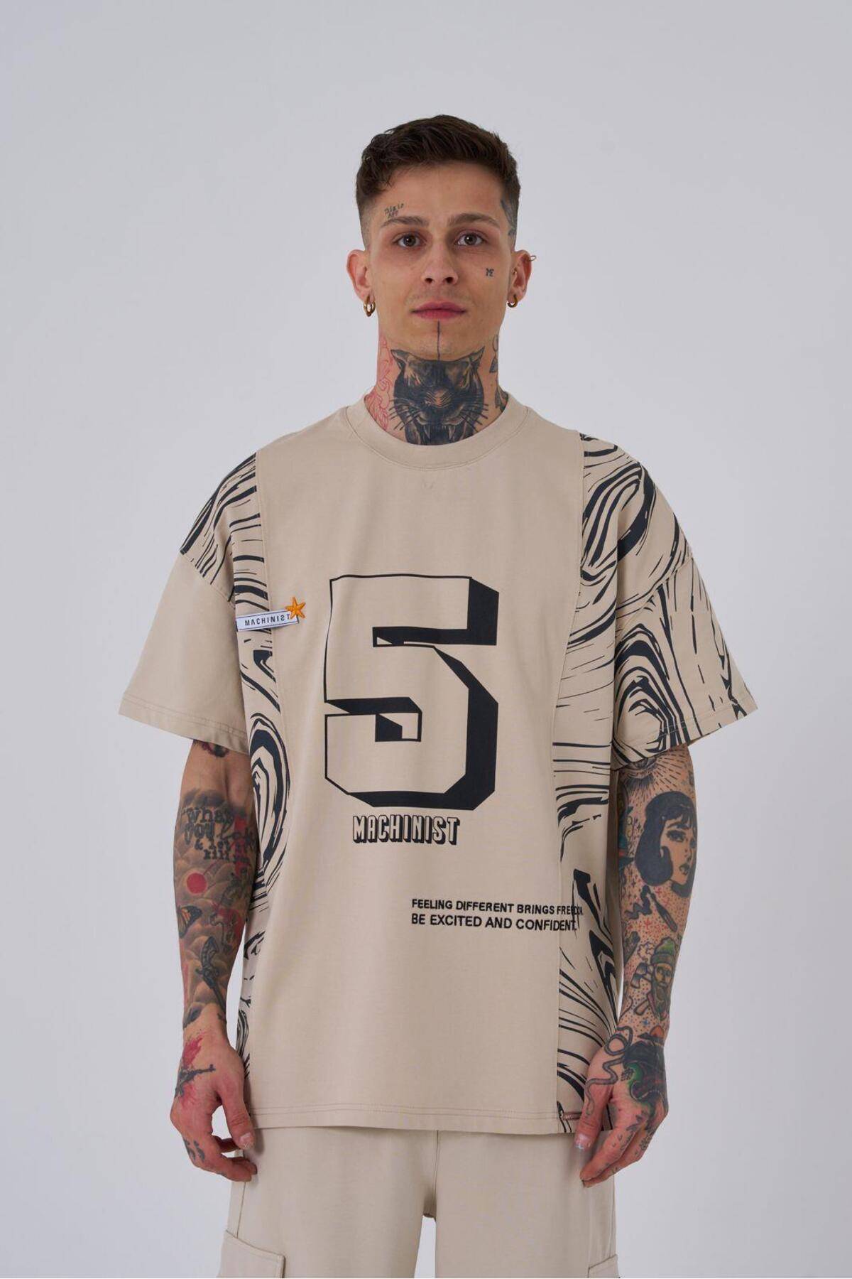 تیشرت مردانه اکرو سایز چاپ شده شماره 5