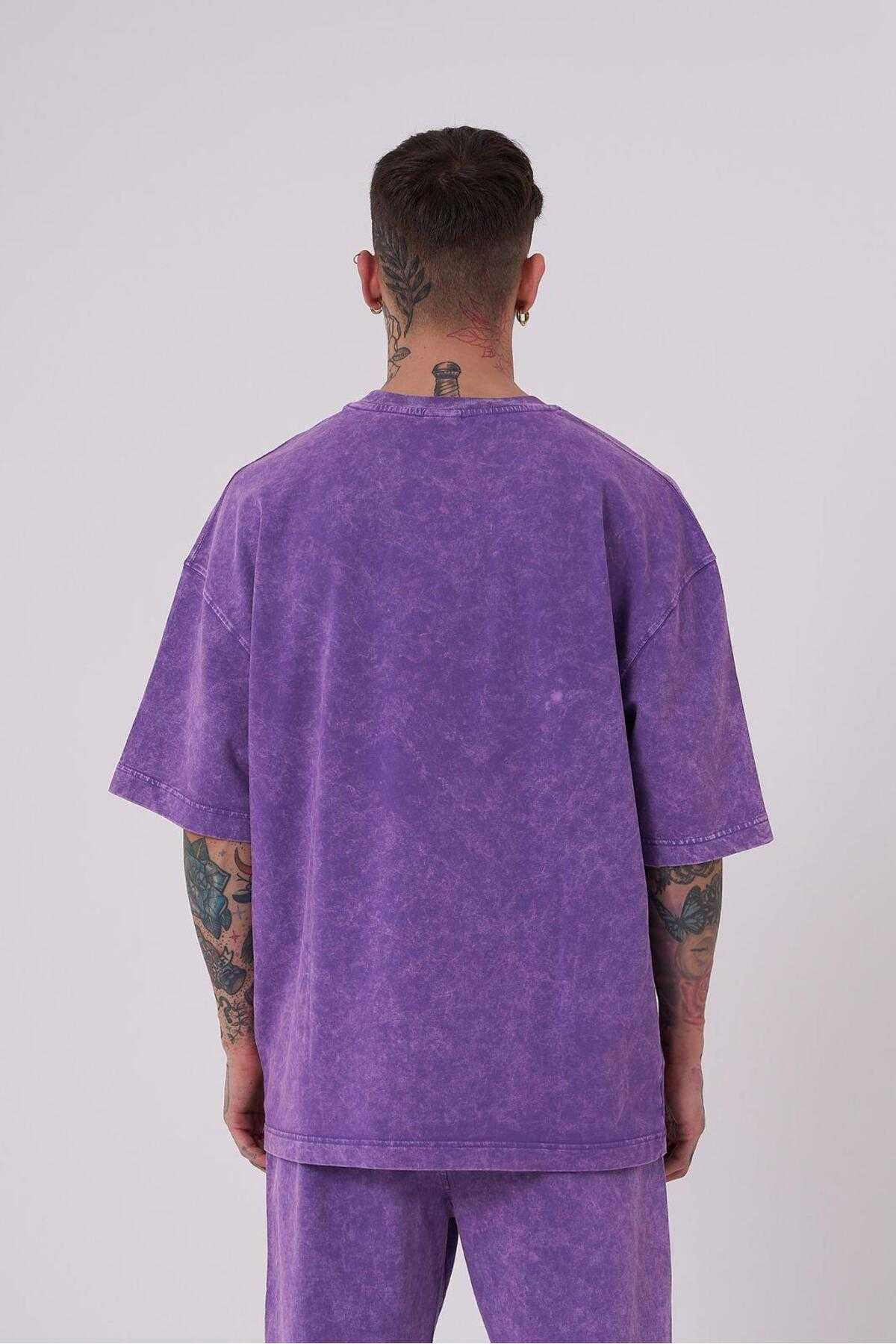 تیشرت یونیکس اوورسایز شسته شده لوکس پایه خاکستری