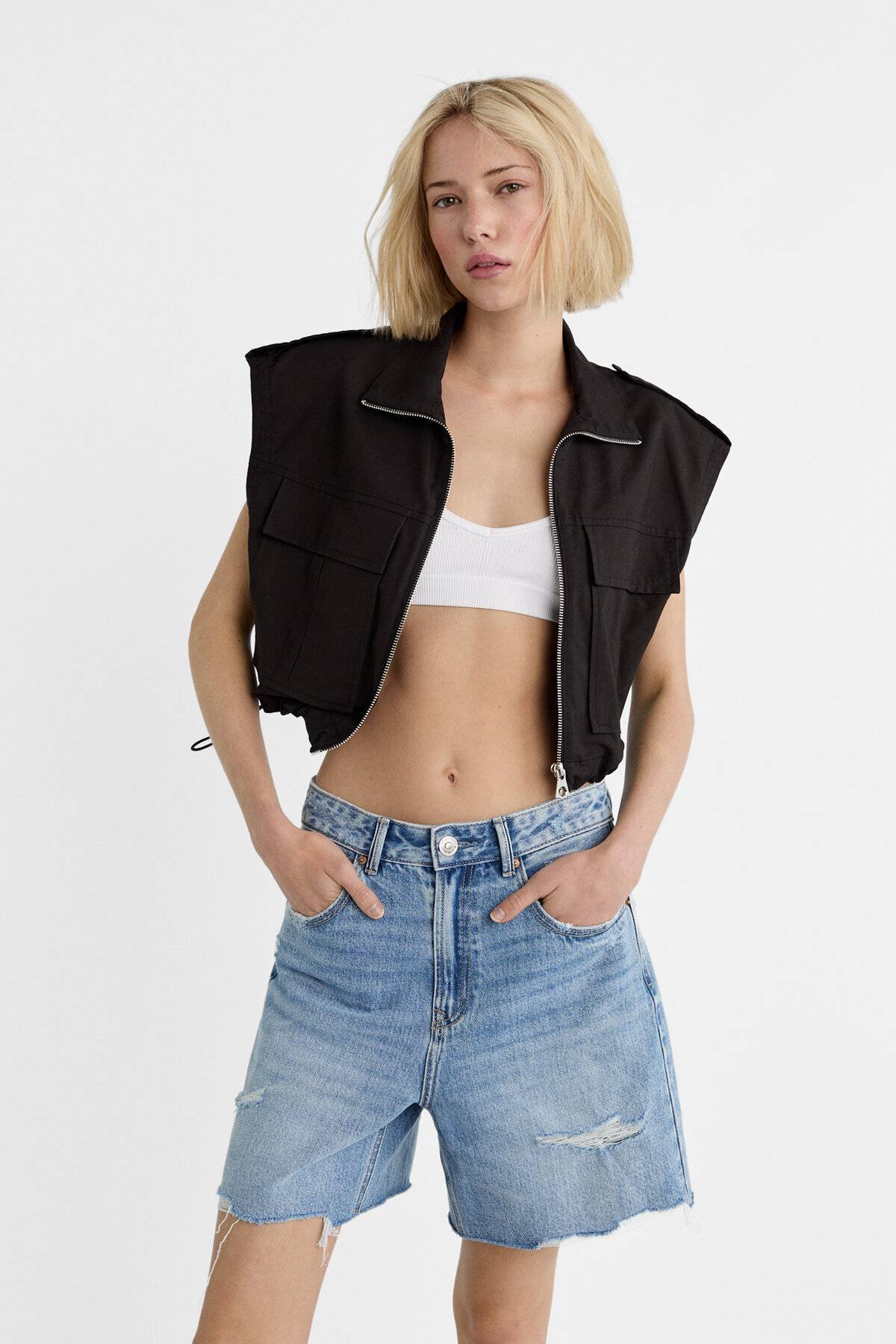 شورت جین بلند