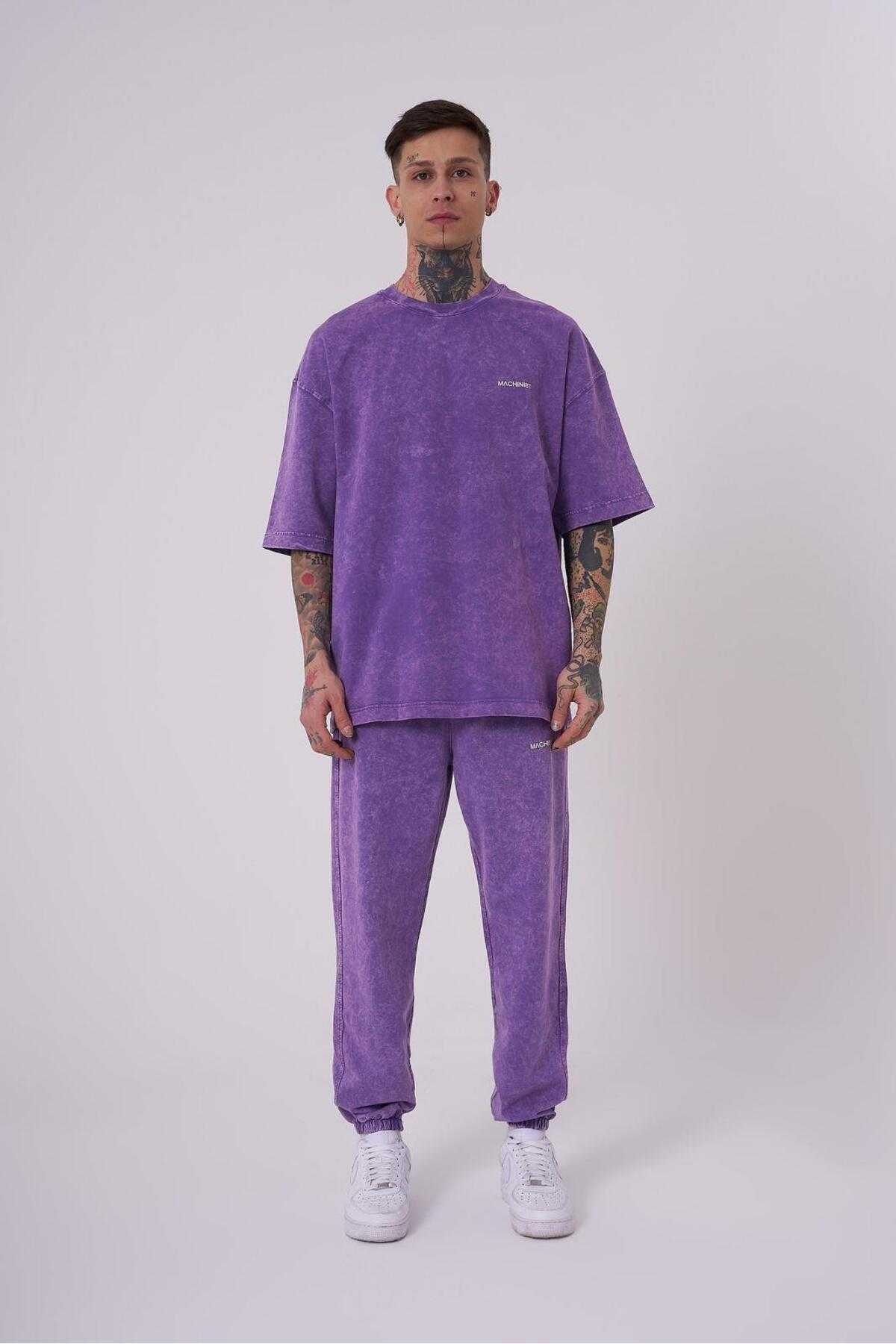 تیشرت یونیکس اوورسایز شسته شده لوکس پایه خاکستری