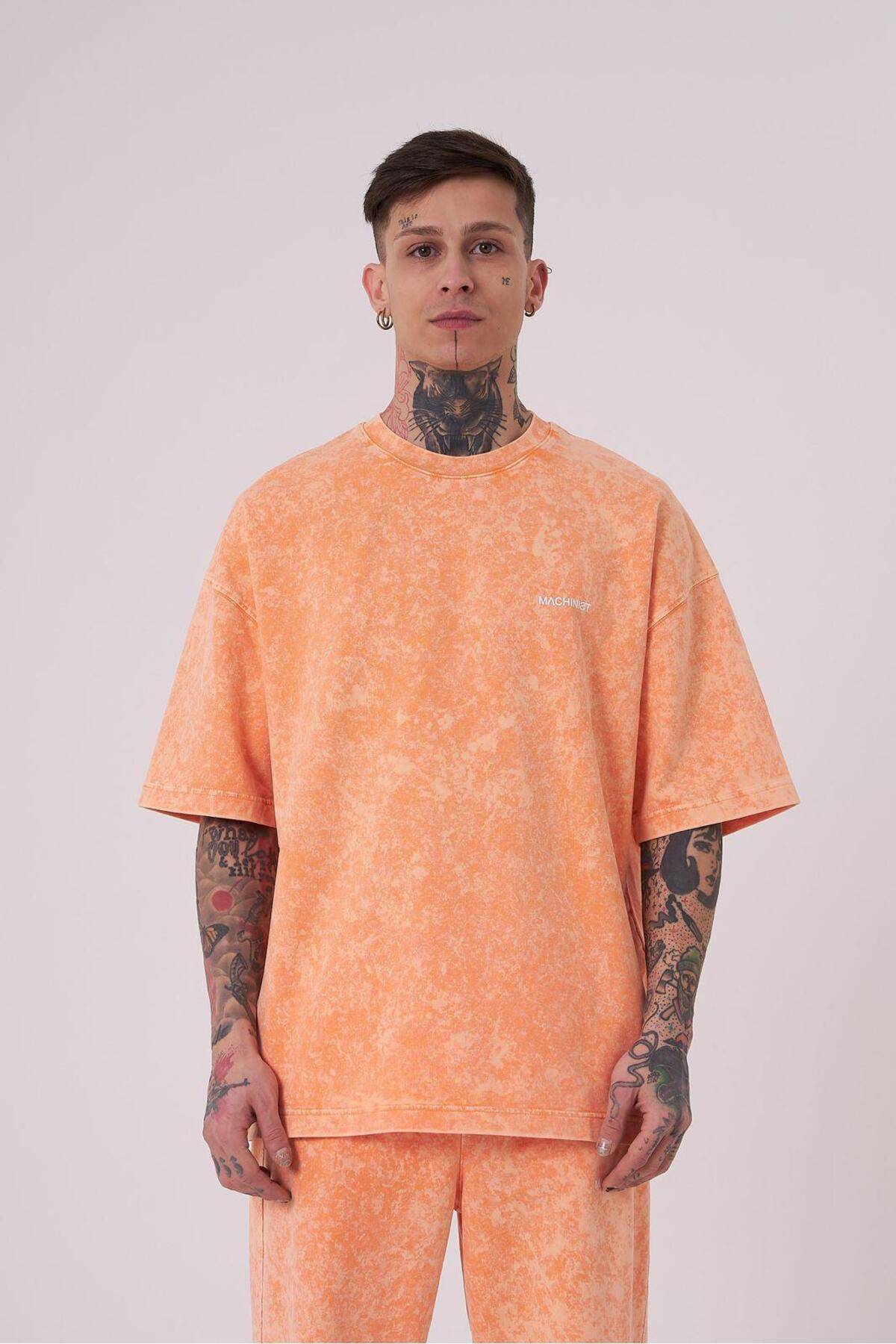 تیشرت یونیکس اوورسایز شسته شده لوکس پایه خاکستری