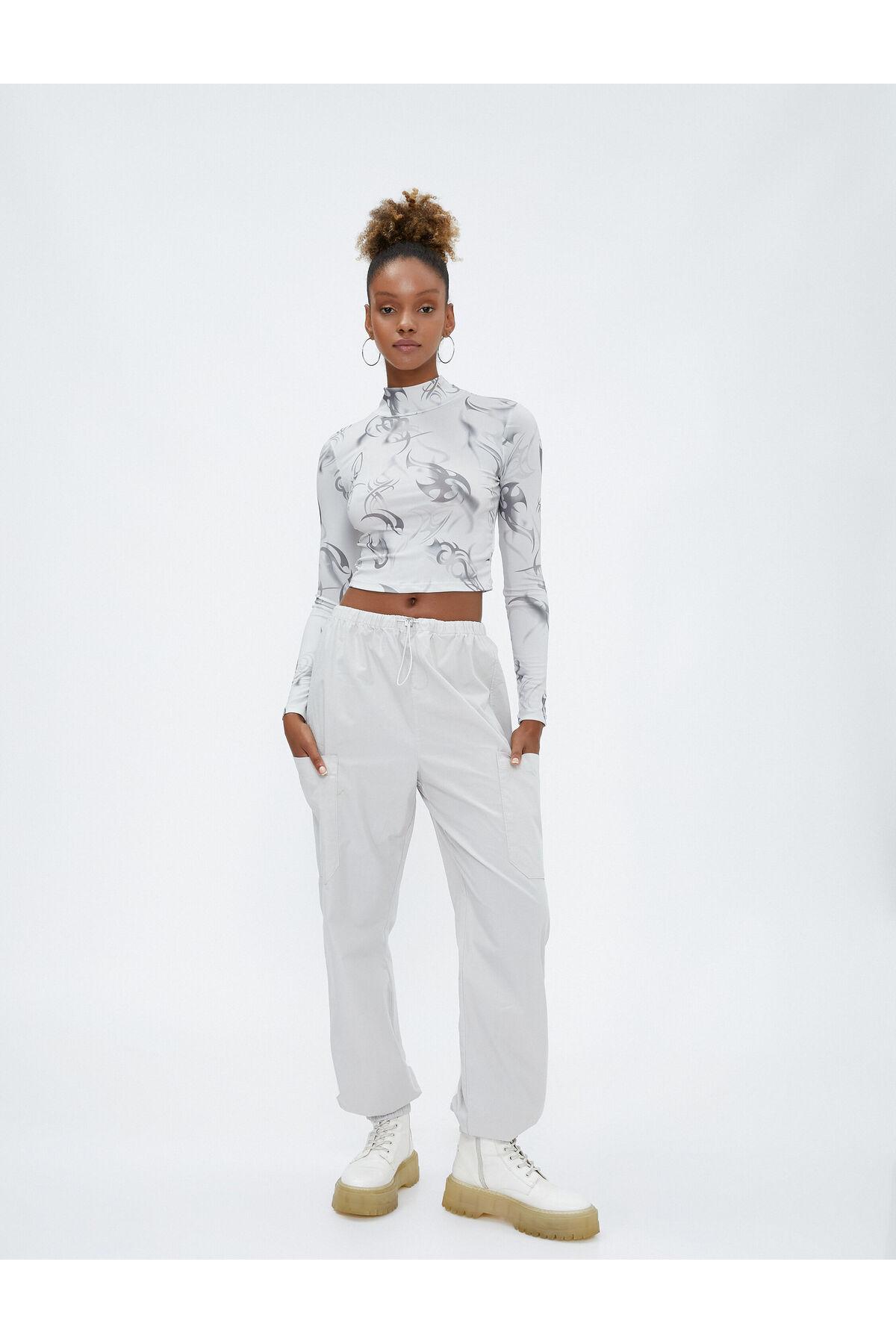 جیب شلوار چتر نجات الاستیک پنبه ای