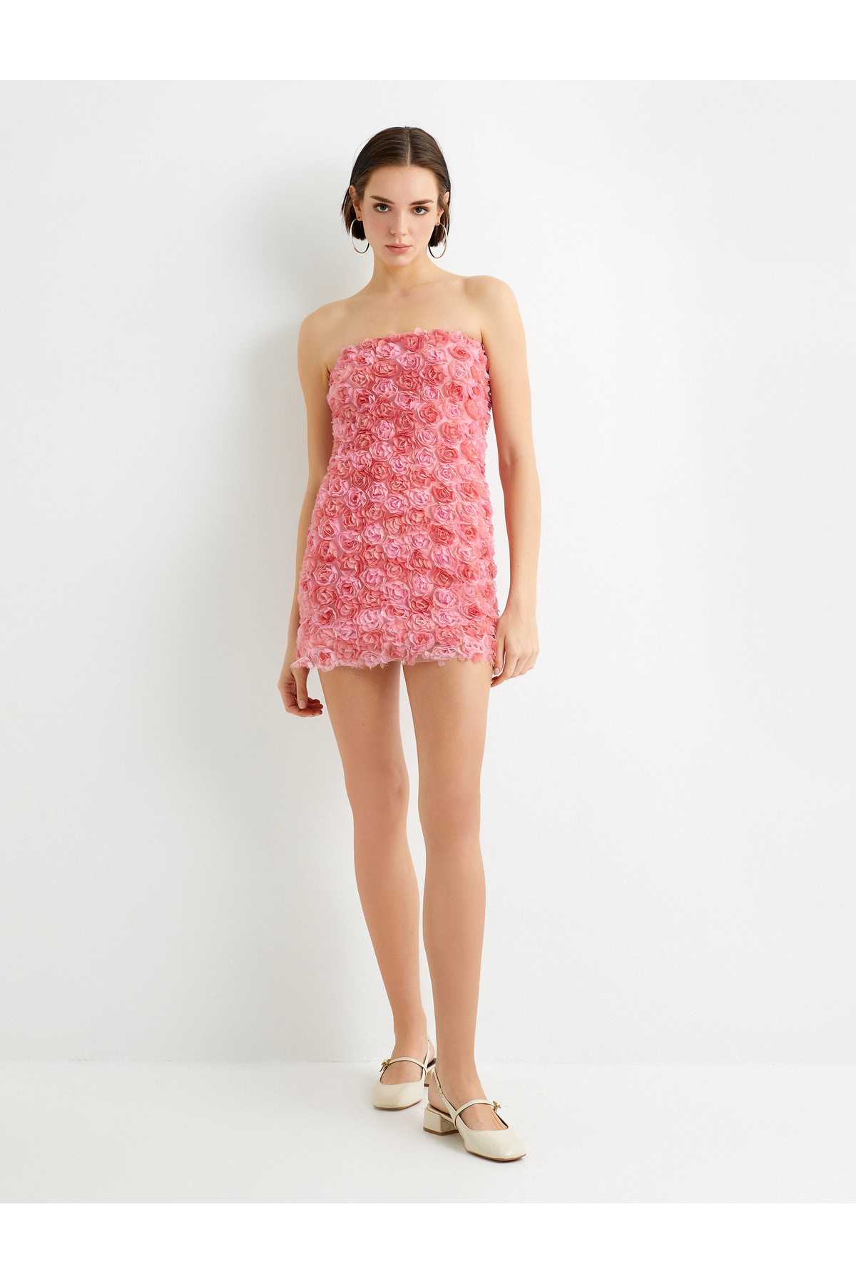 مینی لباس بدون بند گلدار