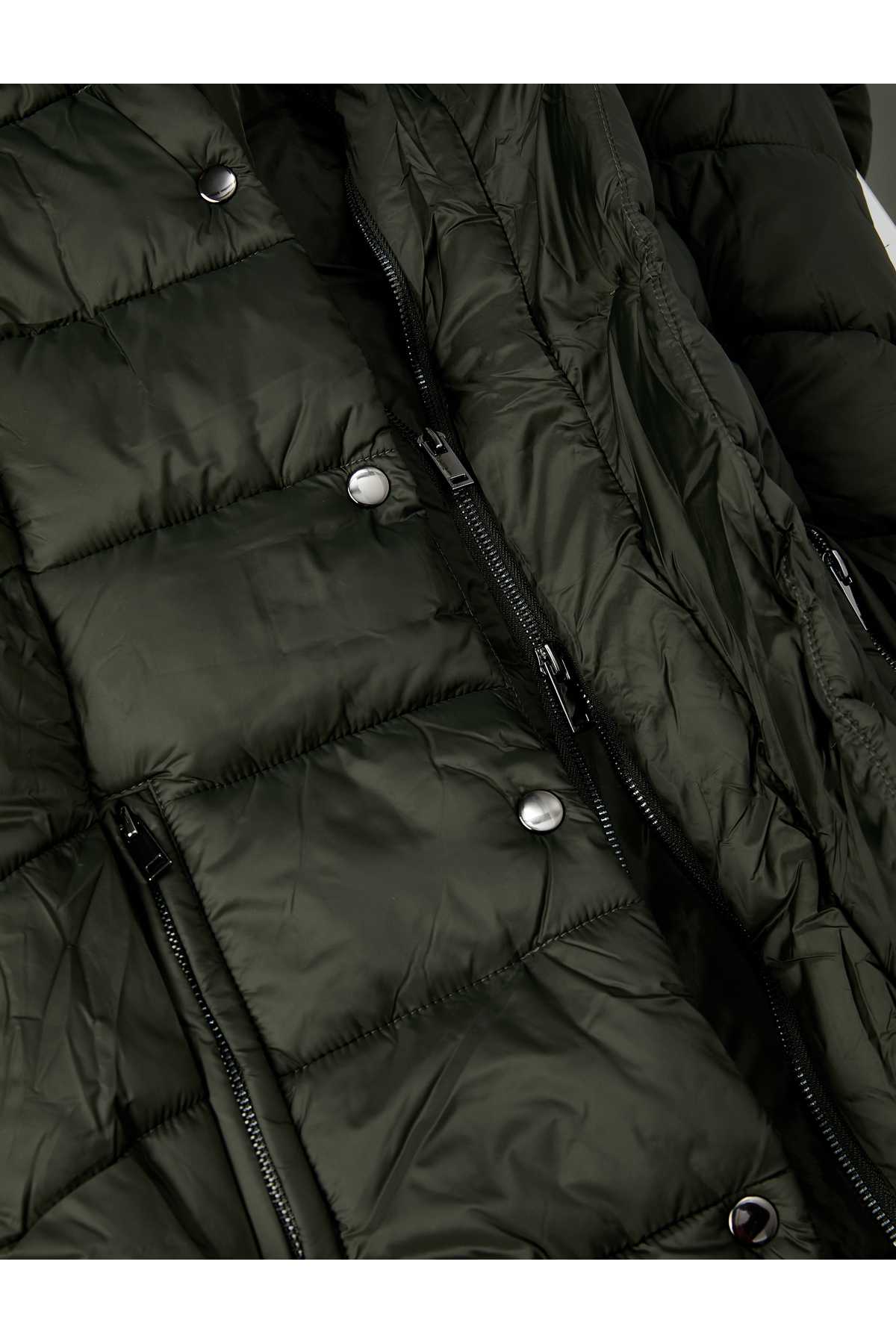 جیب زیپ دار ژاکت پفی