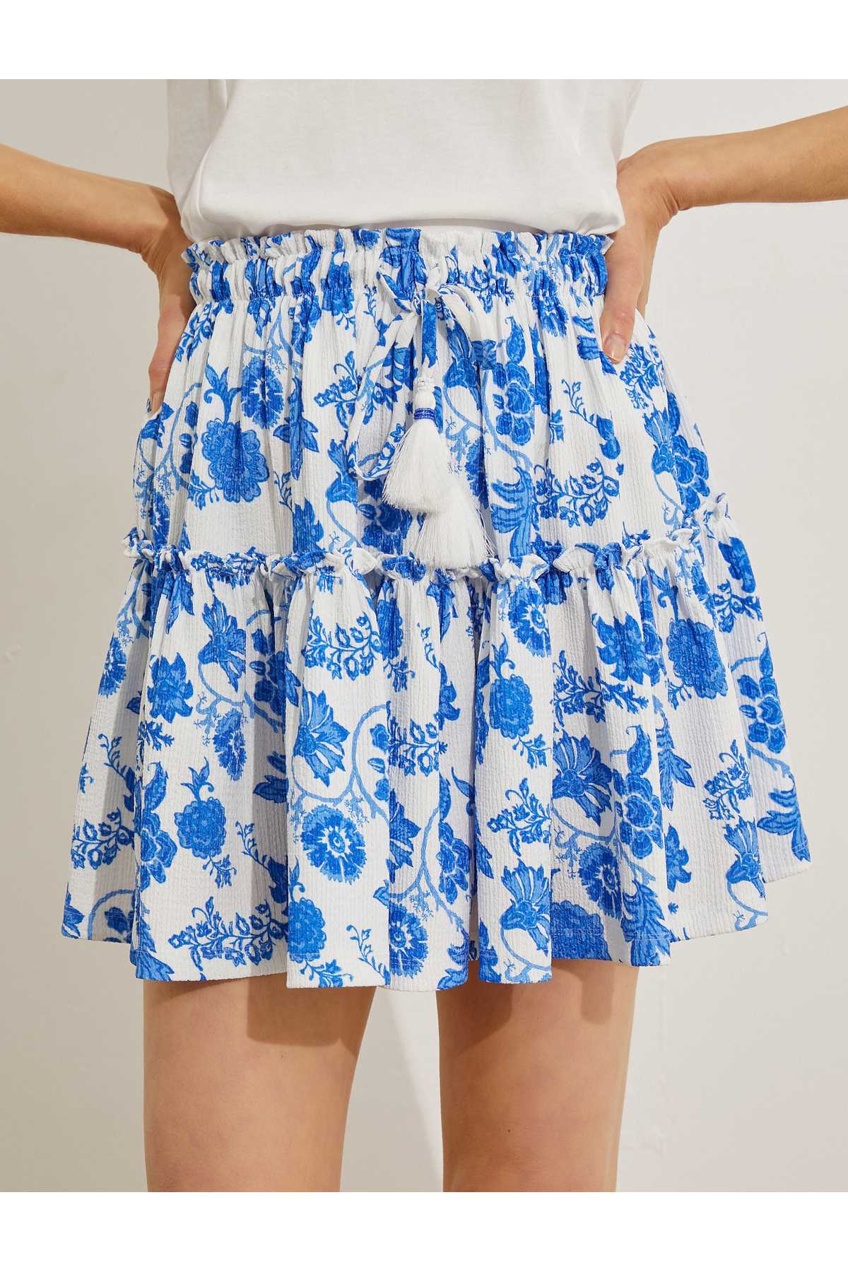 دامن زنانه با طرح آبی