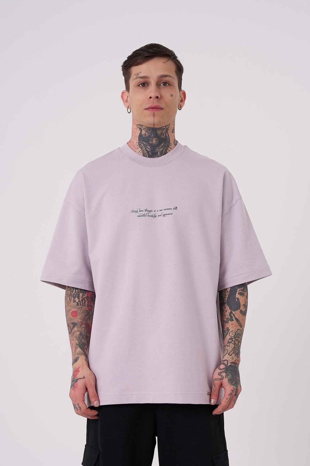 تیشرت اکرو سایز اُورسایز چاپ مار مردانه