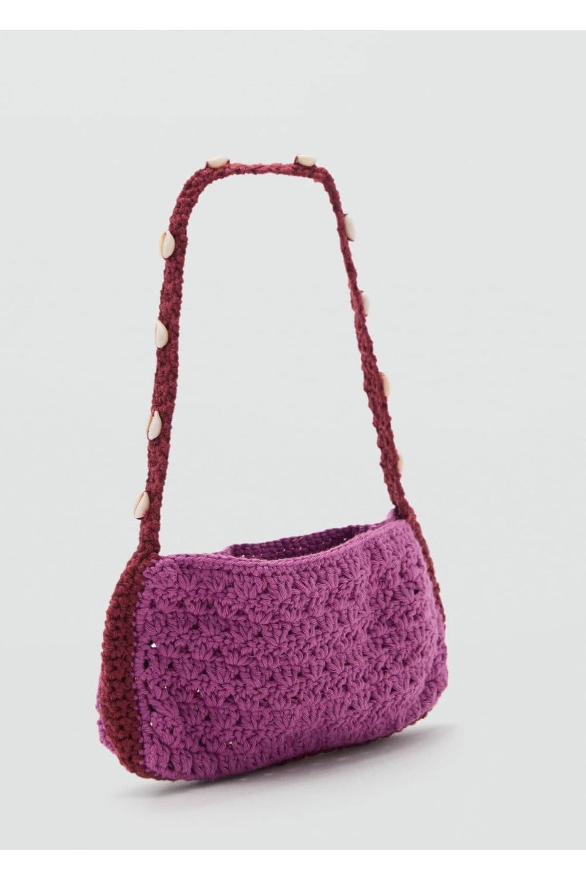 کیف کلاچ قلاب بافی