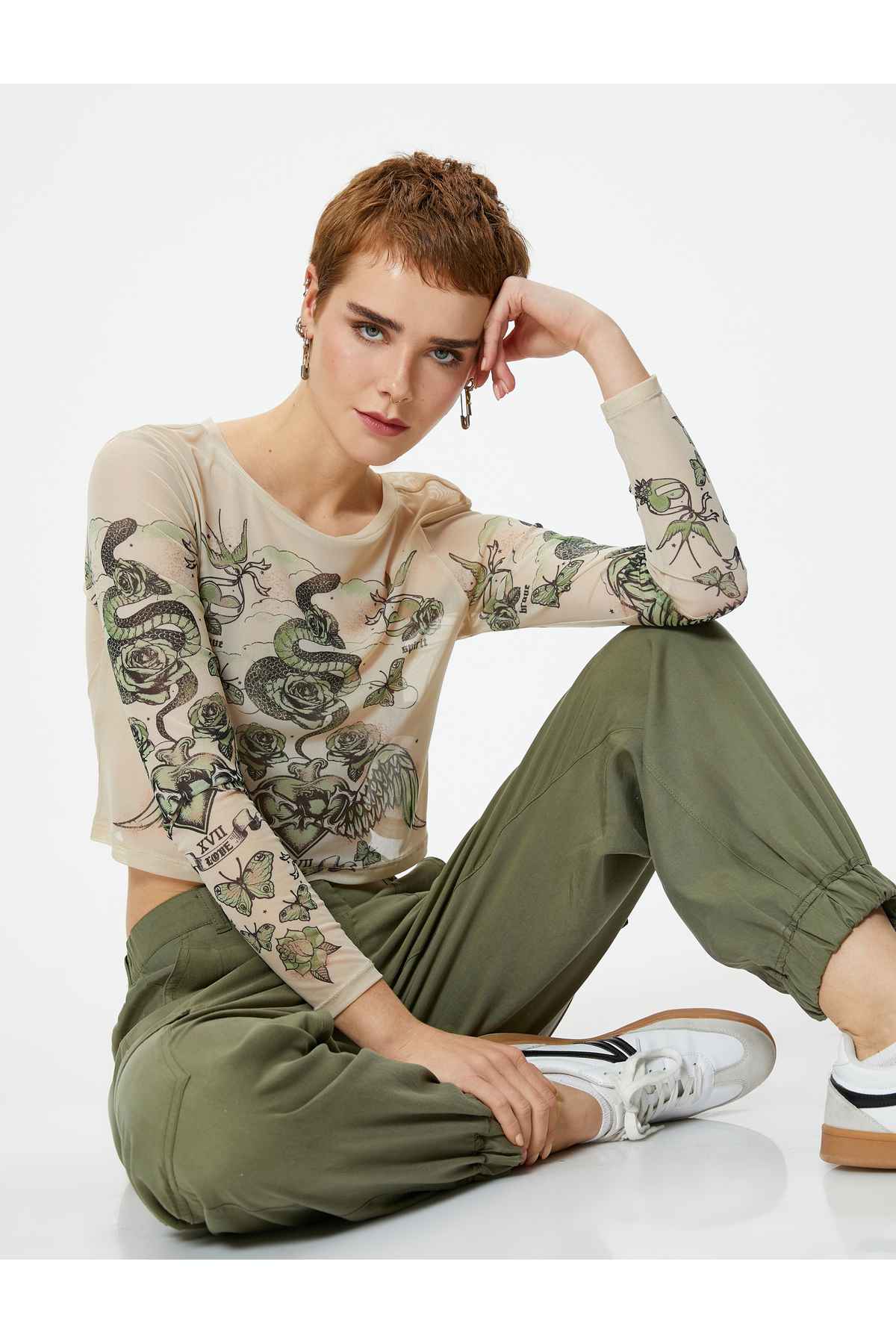 شلوار Jogger Cargo با جیب پارچه Lyocell™