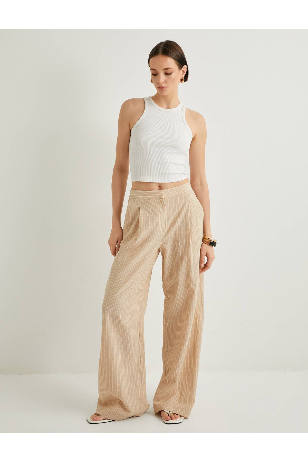 ترکیبی از کتانی گشاد شلوار Palazza