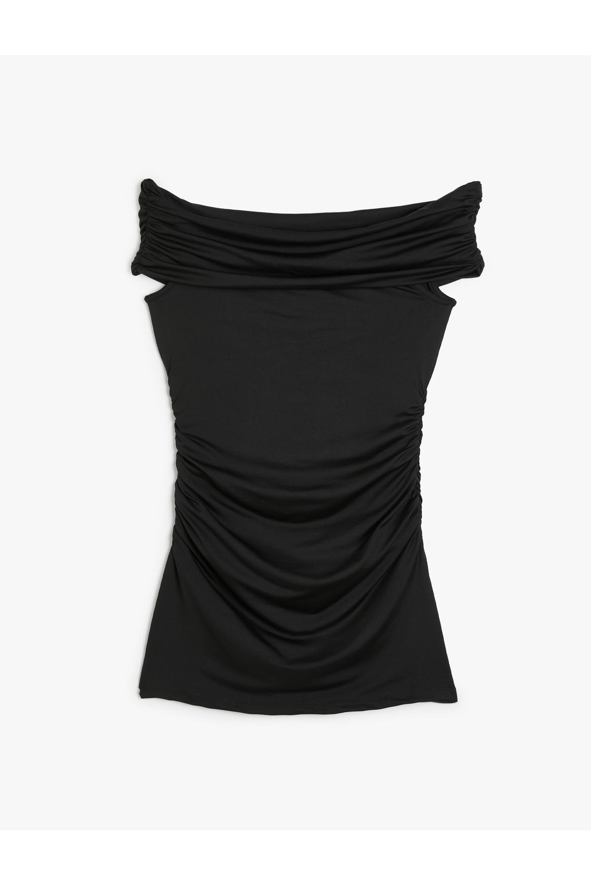 مینی لباس اسلیپ یقه یقه دار باریک و بدون آستین