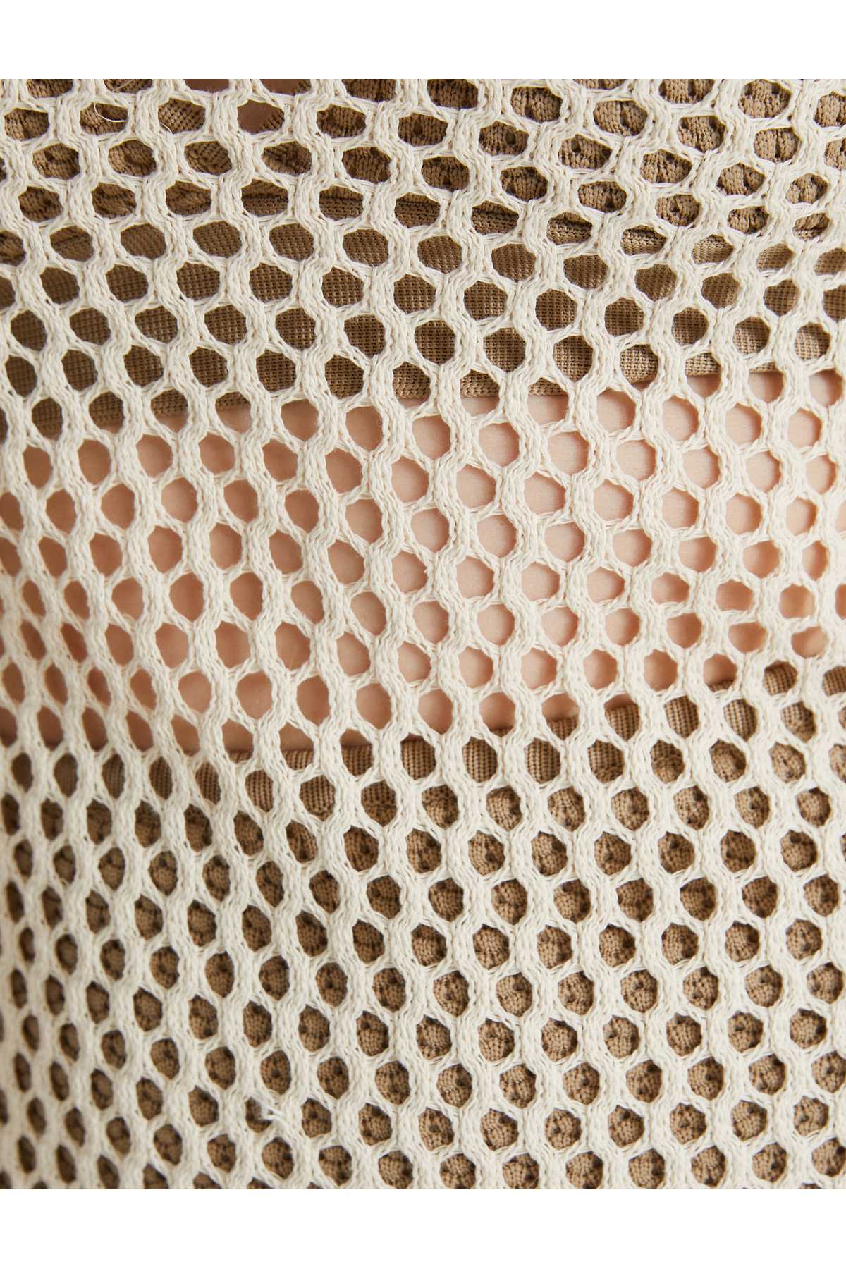 بند های ضخیم یقه V-لباس میدی روباز