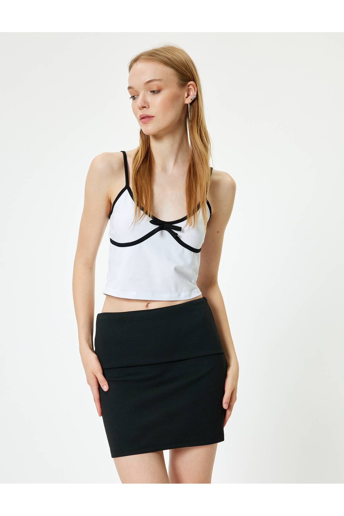 مینی دامن A Cut Waist Layered Slim Fit