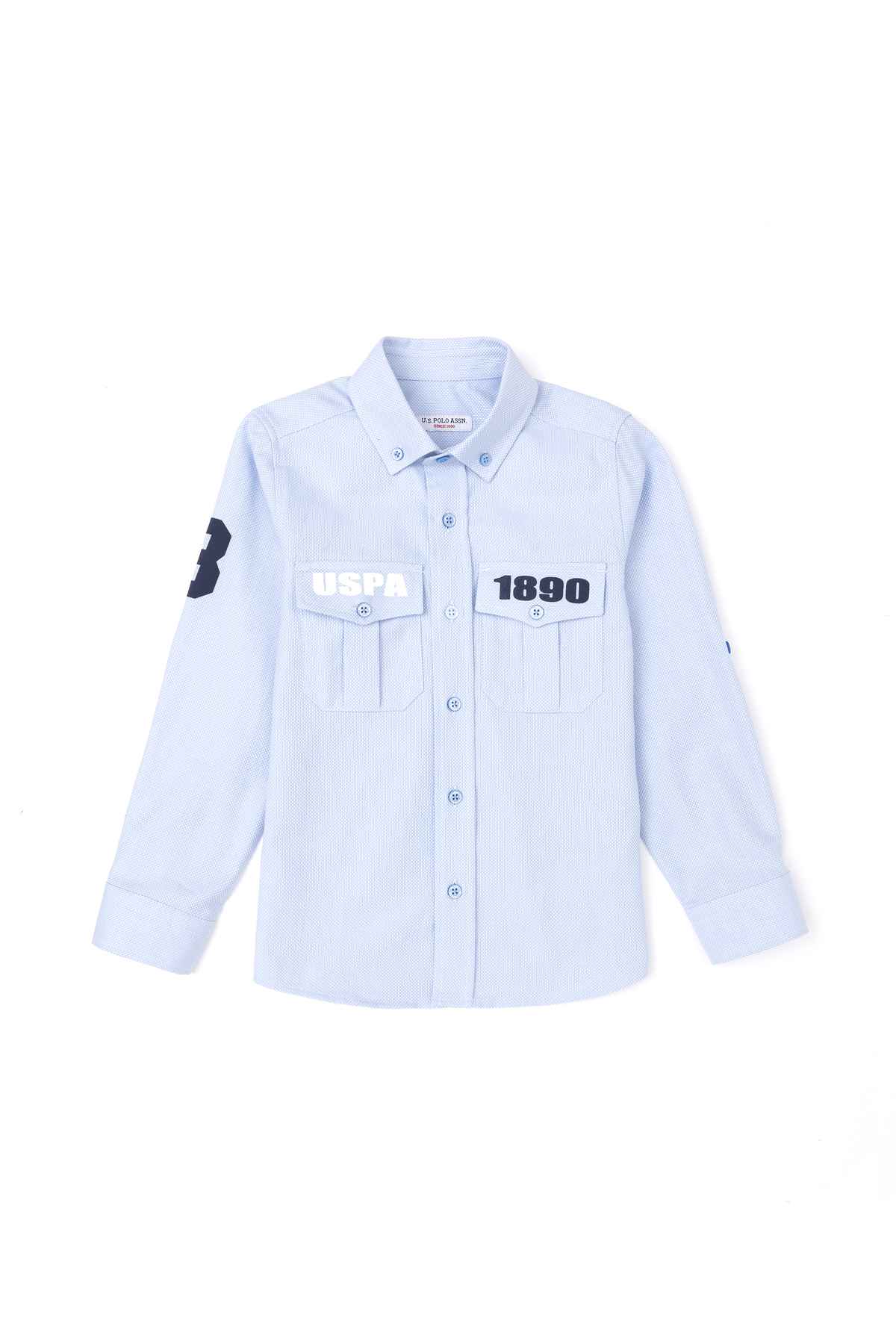 پیراهن آستین بلند پسرانه آبی 50272484-vr036