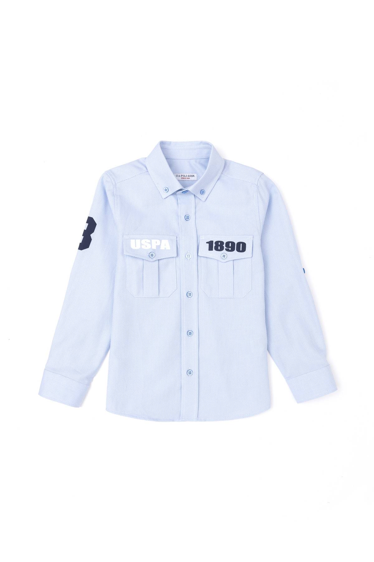 پیراهن آستین بلند پسرانه آبی 50272484-vr036
