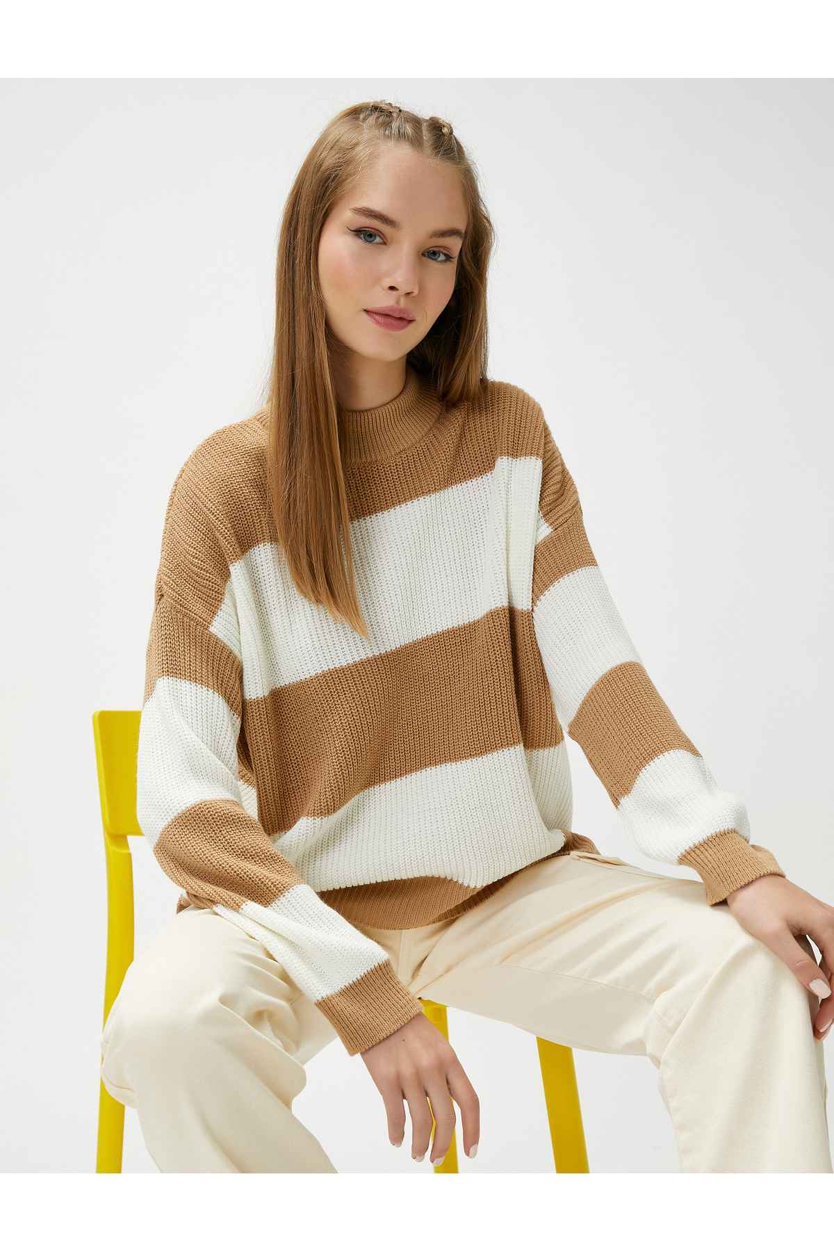 ژاکت راه راه آبی سرمه ای زنانه