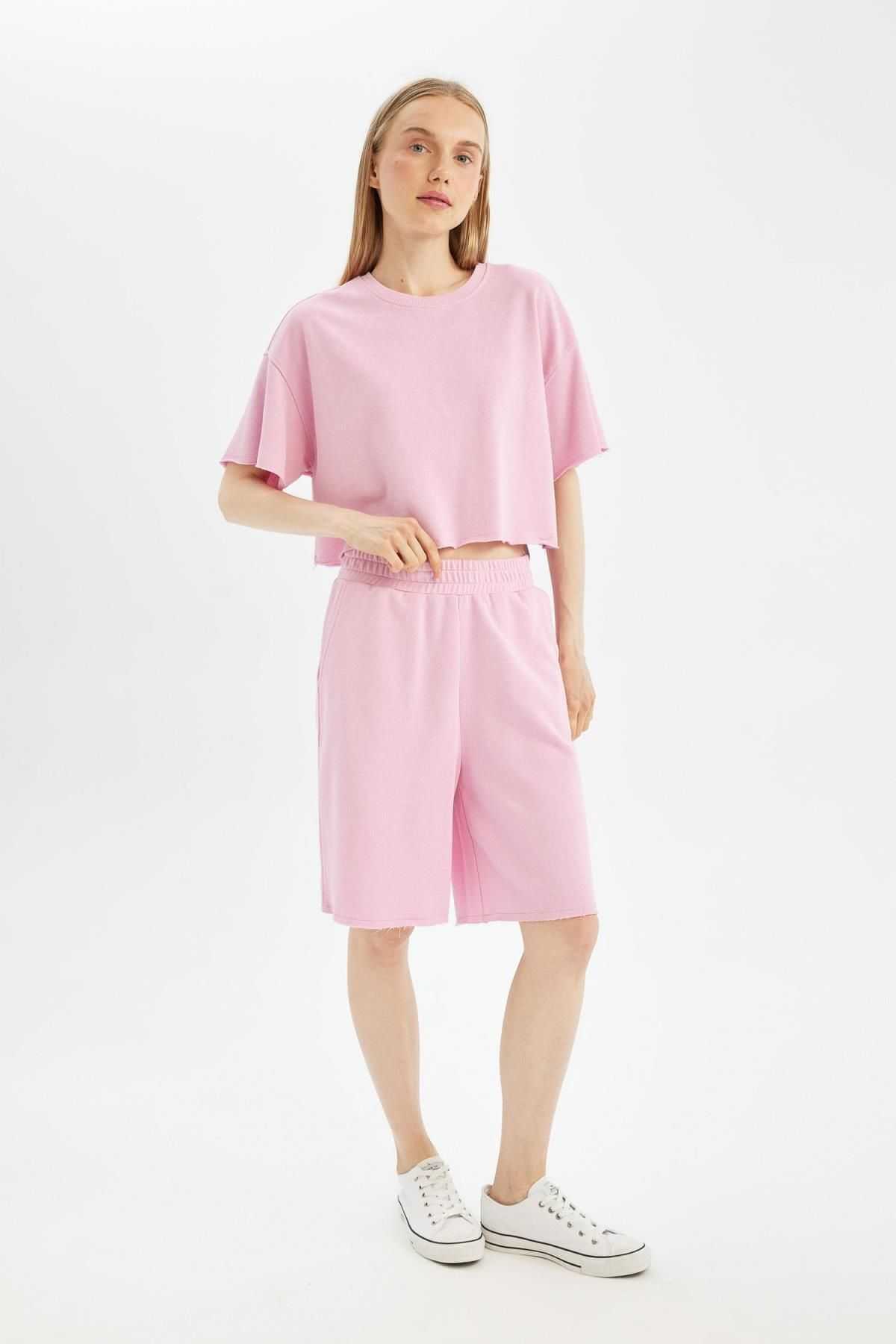 تیشرت آستین کوتاه پارچه ای ضخیم و گشاد