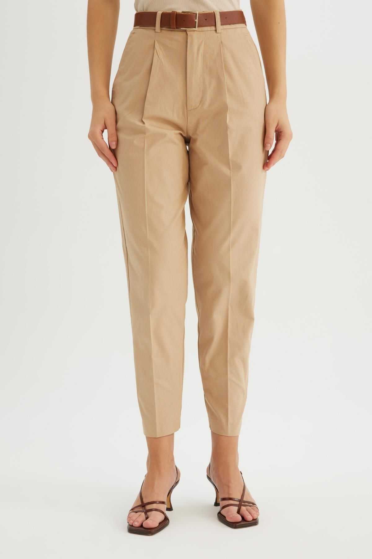 شلوار گاباردین کوتاه ساق بلند هویج