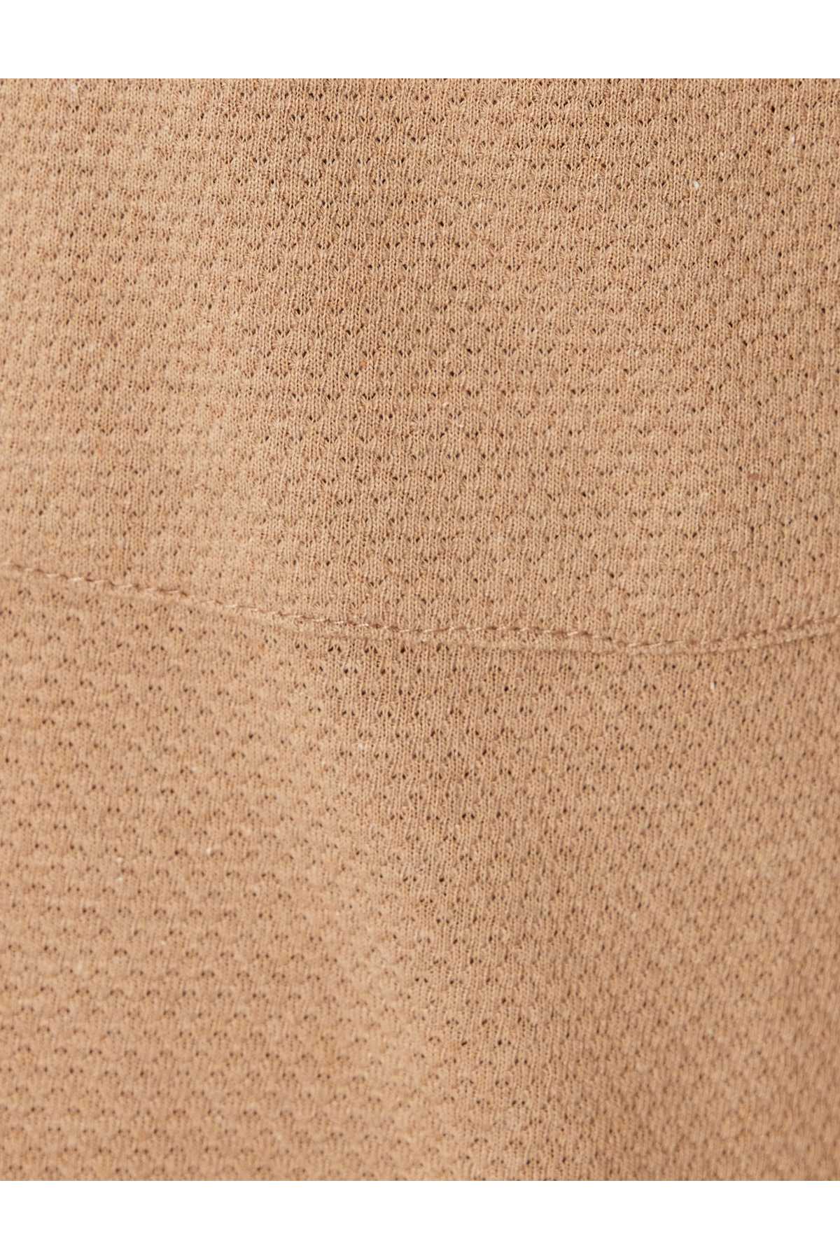 آستین کوتاه تیشرت جیبی تفصیلی یقه خدمه مخلوط پنبه