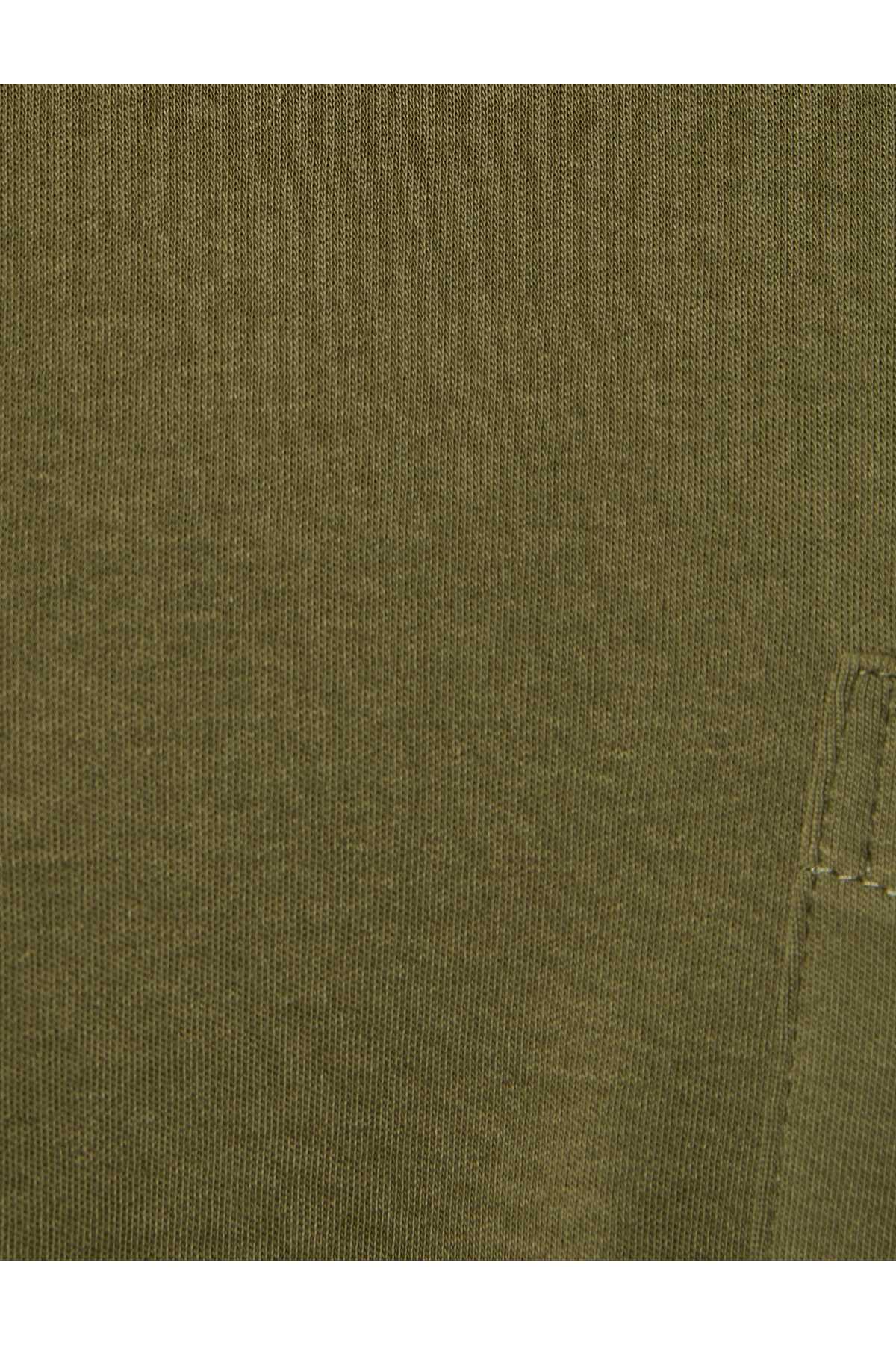 پایه تیشرت جیبی با یقه خدمه آستین کوتاه نخی