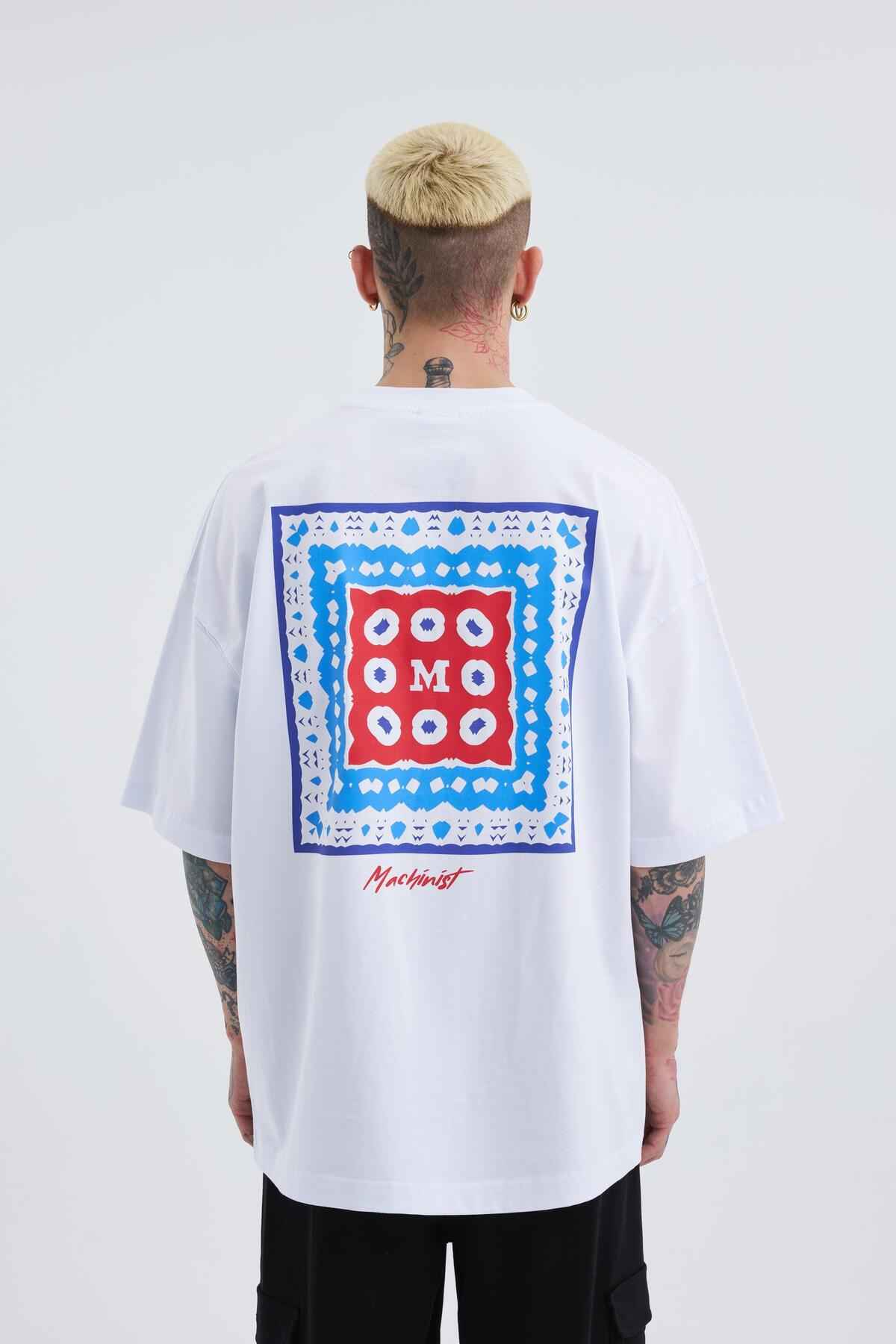 تیشرت مردانه با چاپ قومیتی سبز روشن