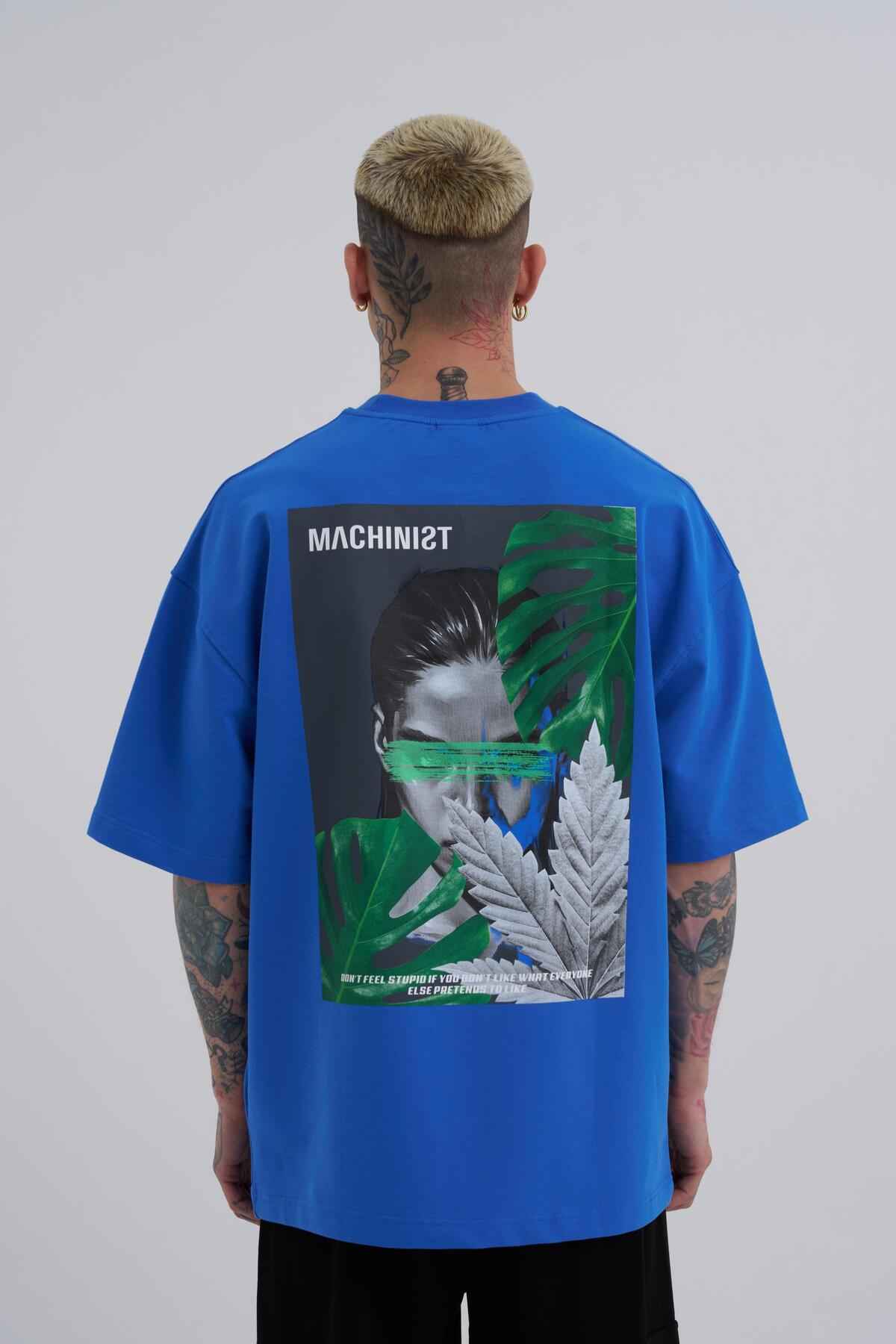 تیشرت اکرو سایز برگ های بی پروا مردانه چاپ شده