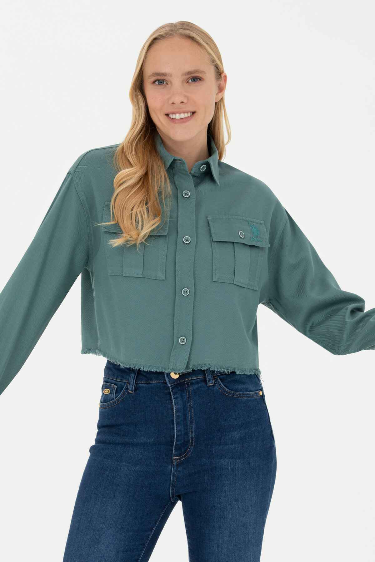 پیراهن آستین بلند سنگی زنانه 50271427-VR049