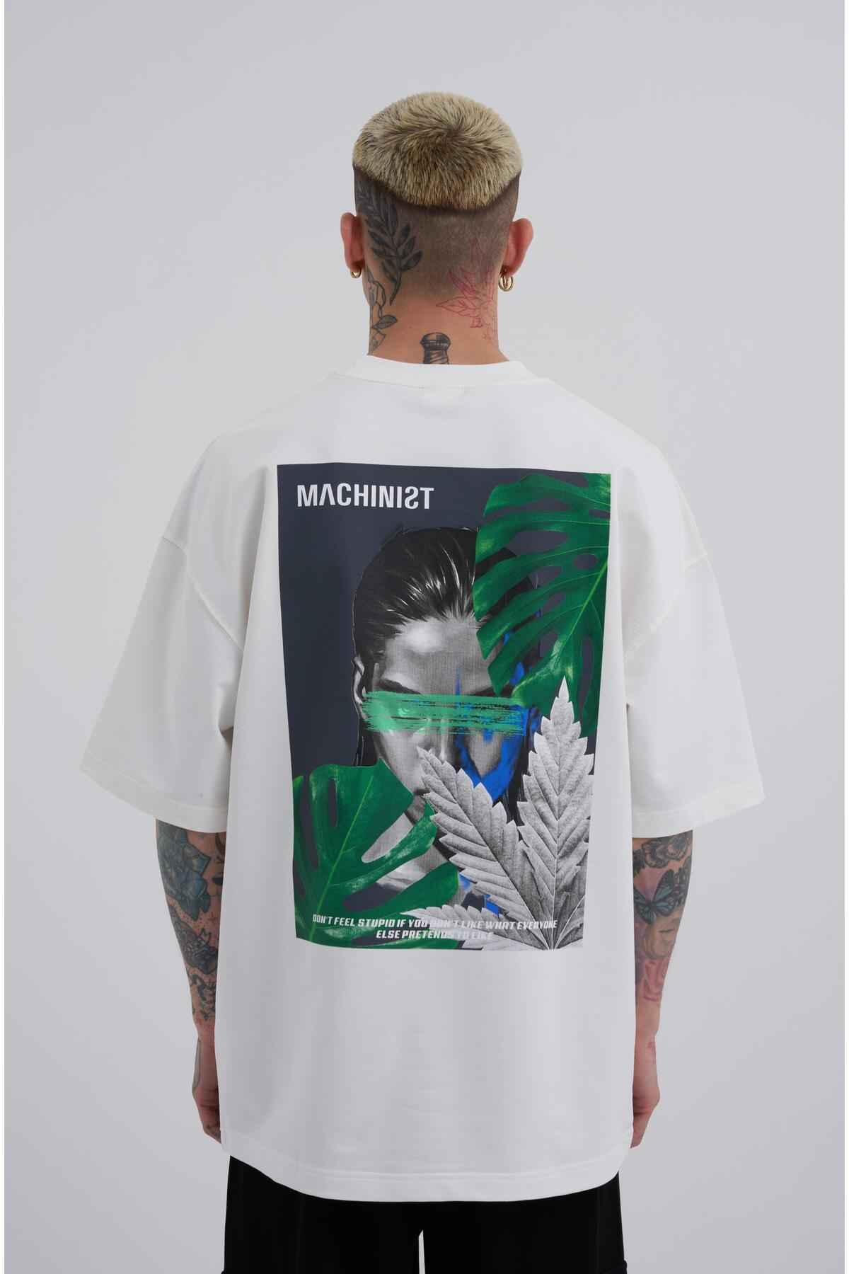 تیشرت اکرو سایز برگ های بی پروا مردانه چاپ شده