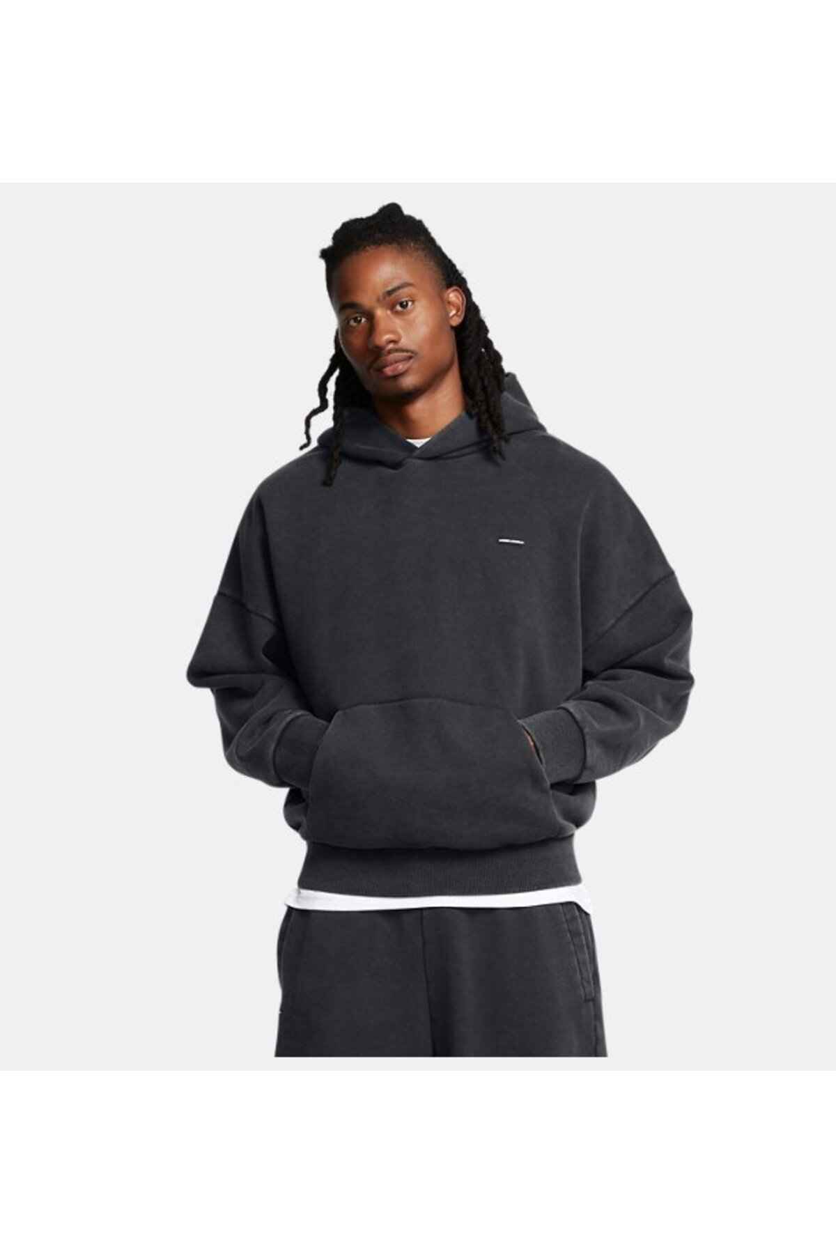 Erkek UA Icon Heavyweight Fleece Wash Oversized Kapüşonlu Üst -015
