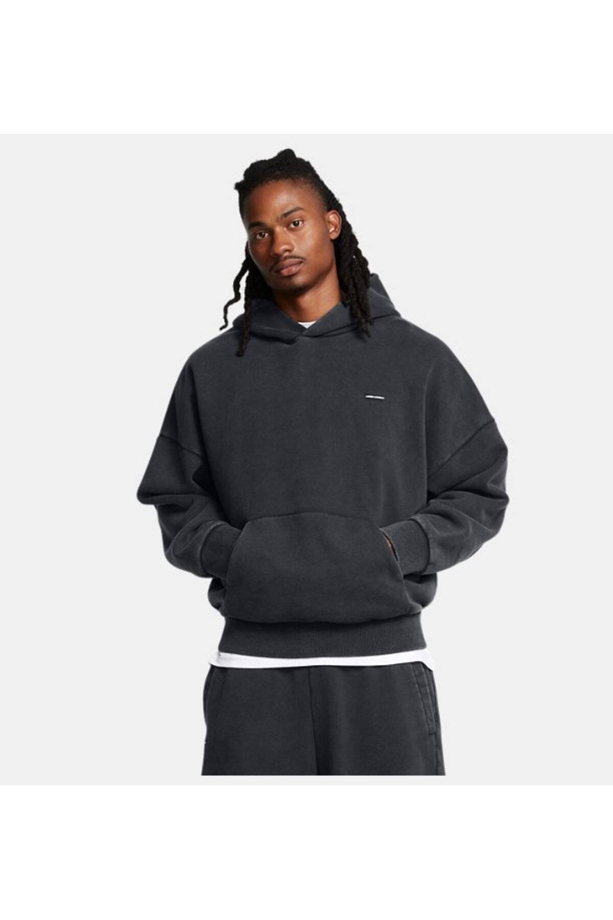 Erkek UA Icon Heavyweight Fleece Wash Oversized Kapüşonlu Üst -015