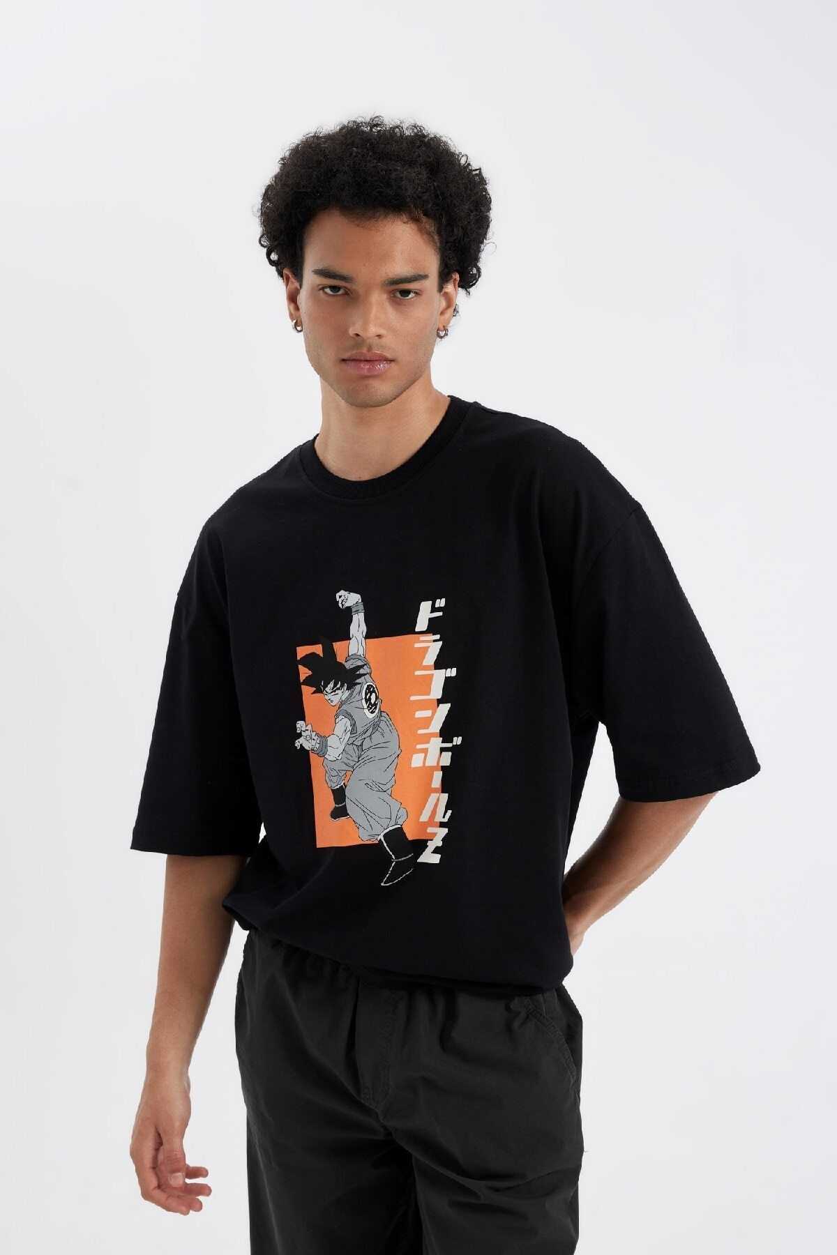 تیشرت آستین کوتاه با یقه گشاد اژد بال