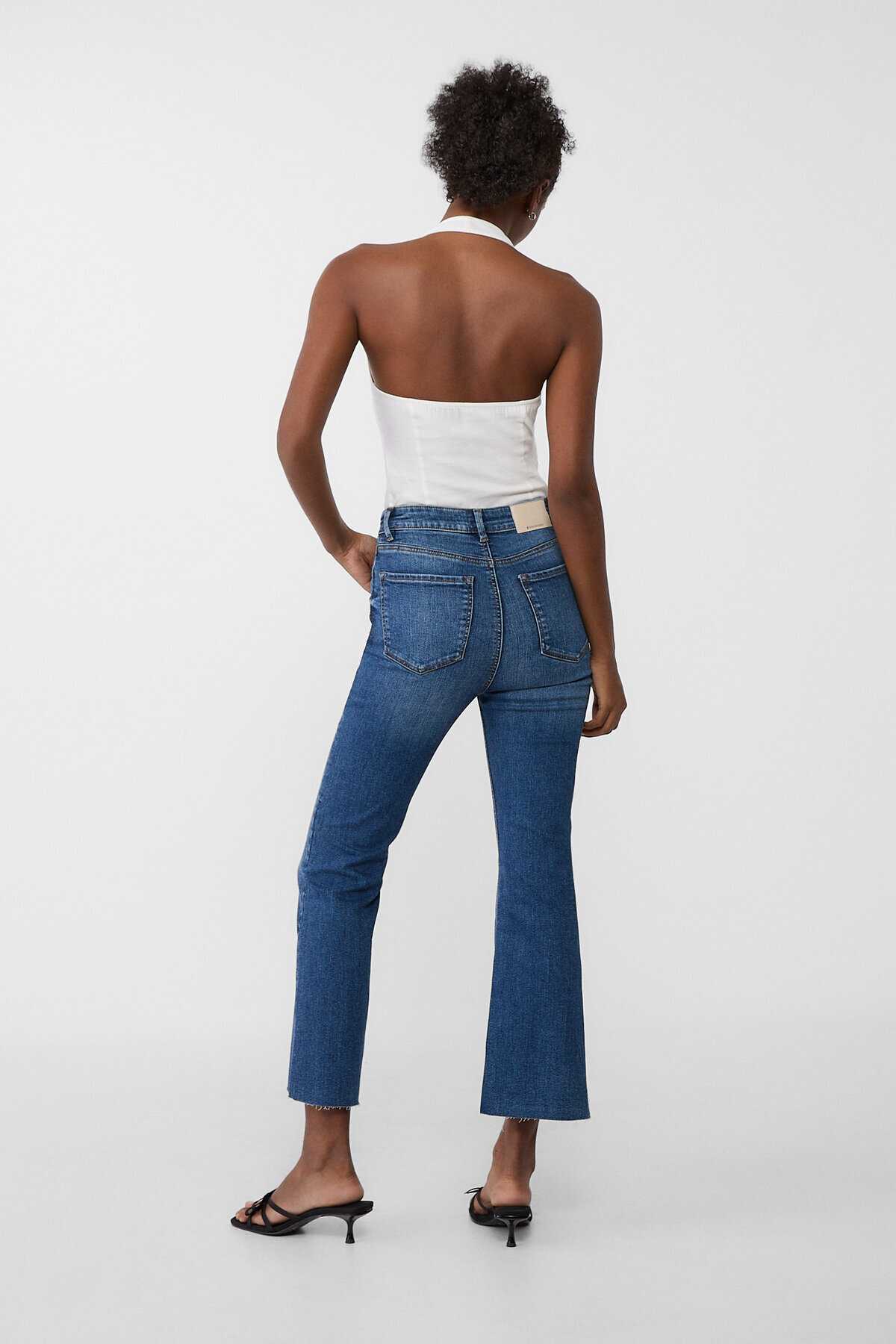 D78 شلوار جین دم زنگ کراپ