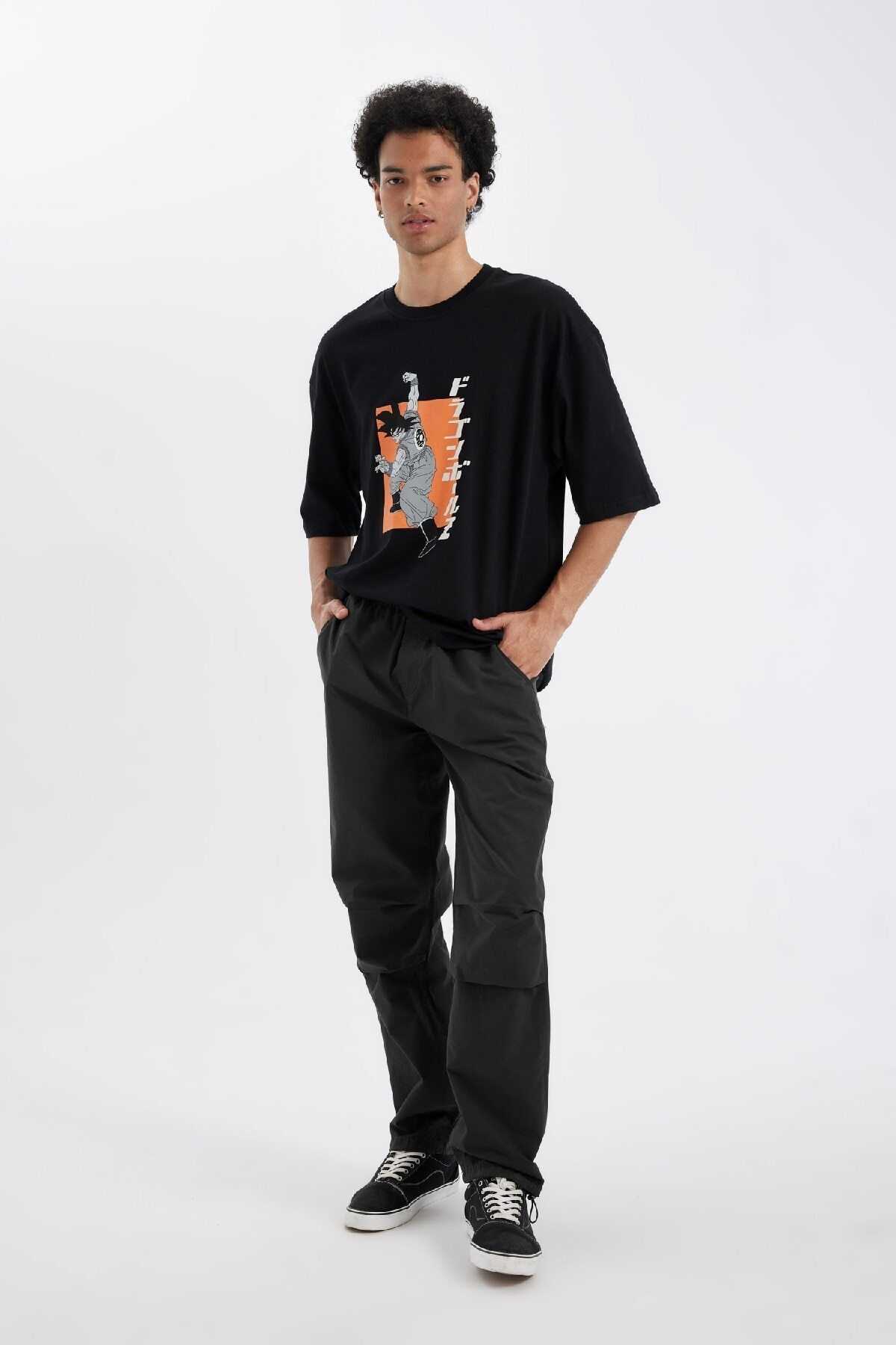 تیشرت آستین کوتاه با یقه گشاد اژد بال