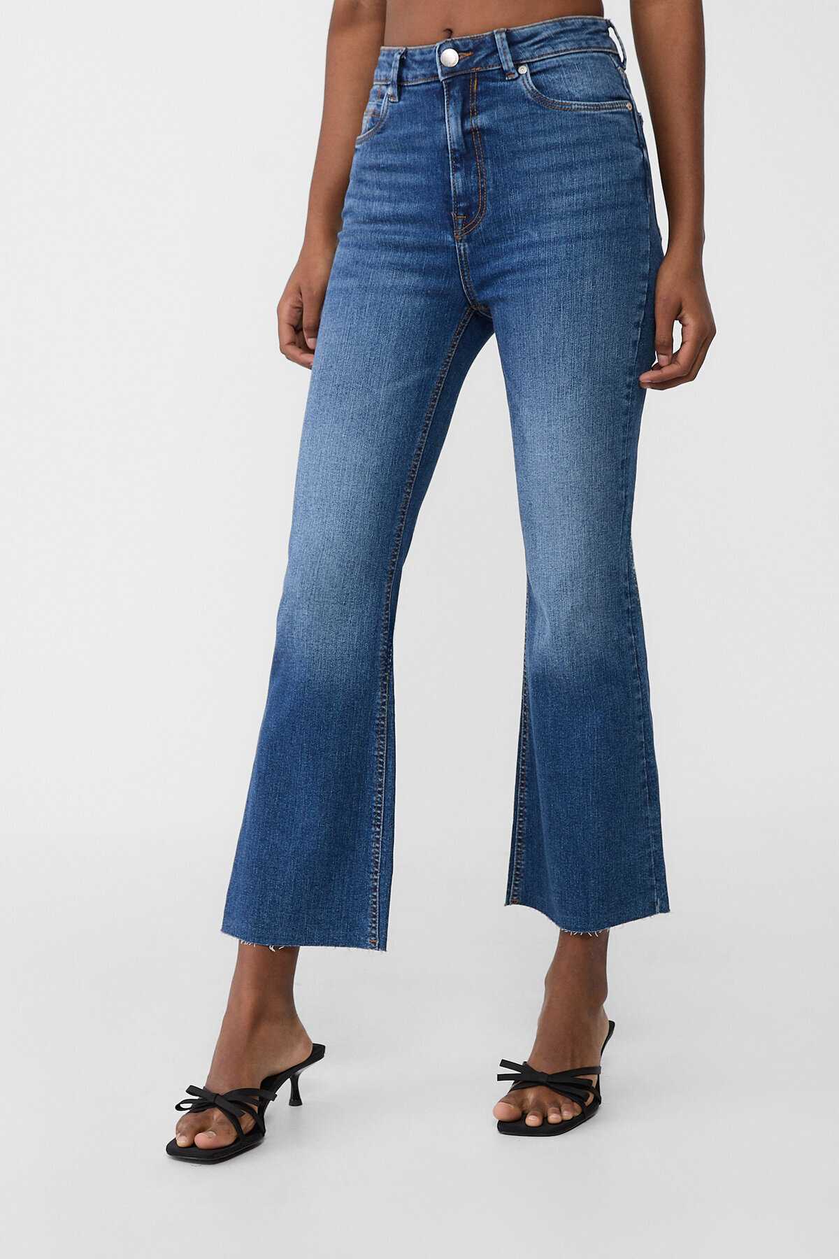 D78 شلوار جین دم زنگ کراپ