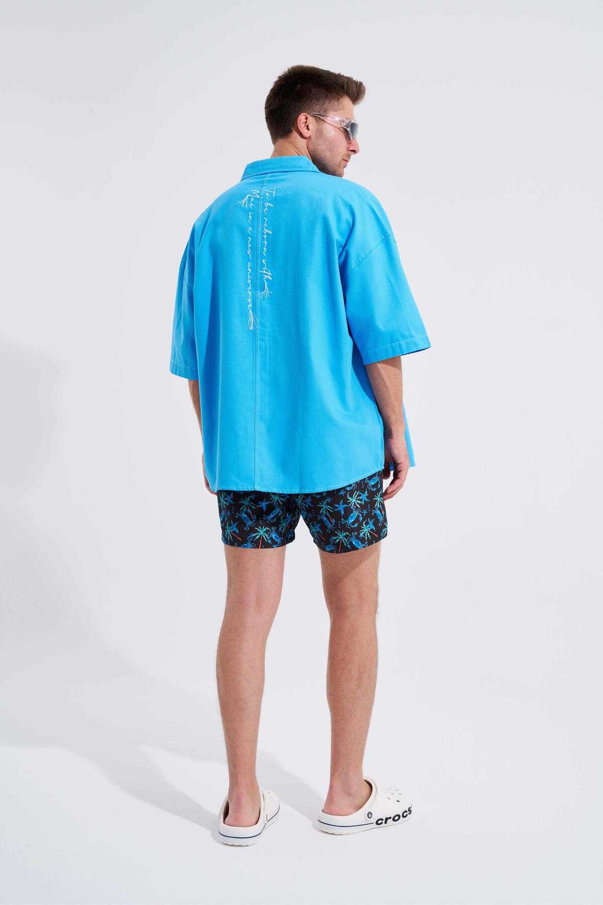 شلوار شنا مشکی خرچنگی مردانه