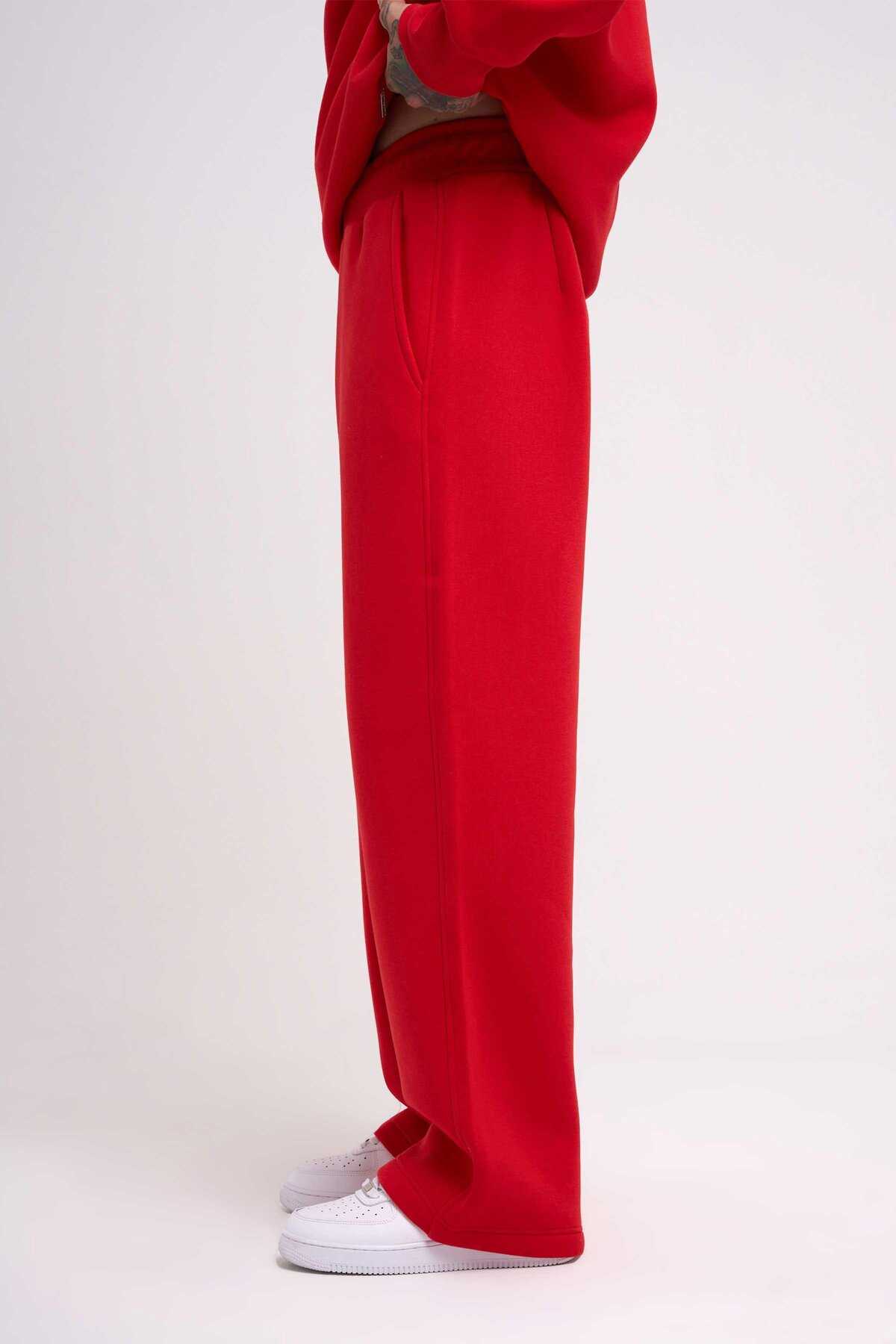 شلوار گرمکن مردانه گشاد قرمز