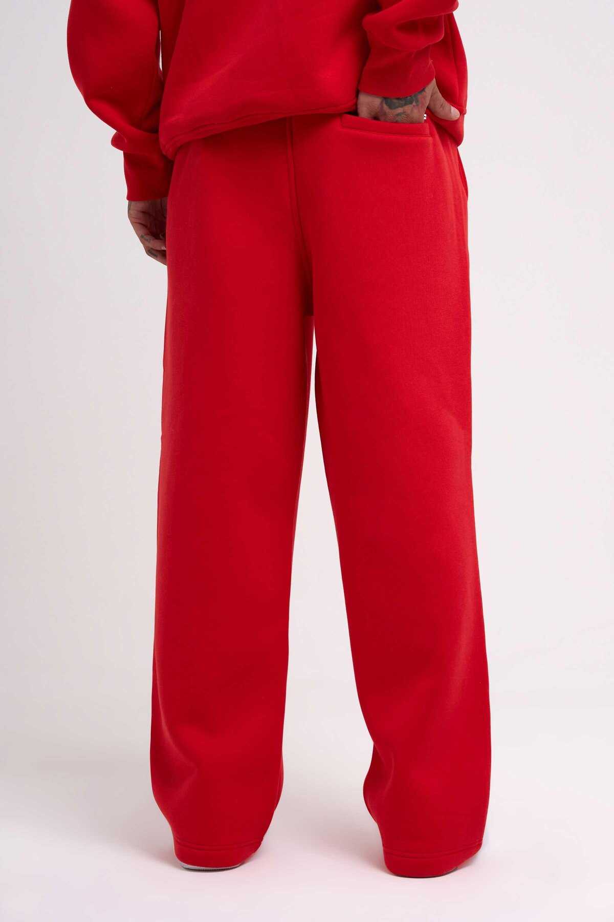 شلوار گرمکن مردانه گشاد قرمز