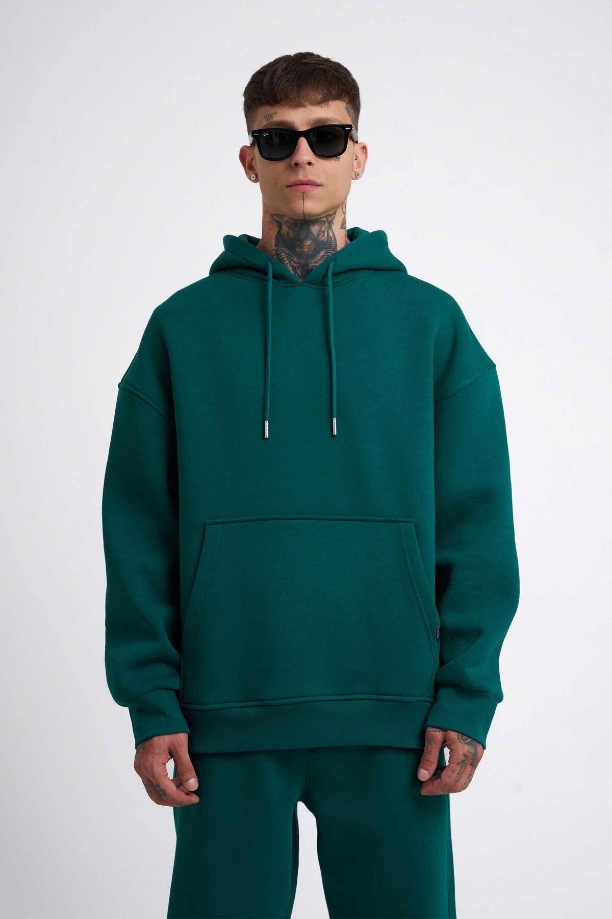 سویشرت جیبی سایز بزرگ یاسی یخی