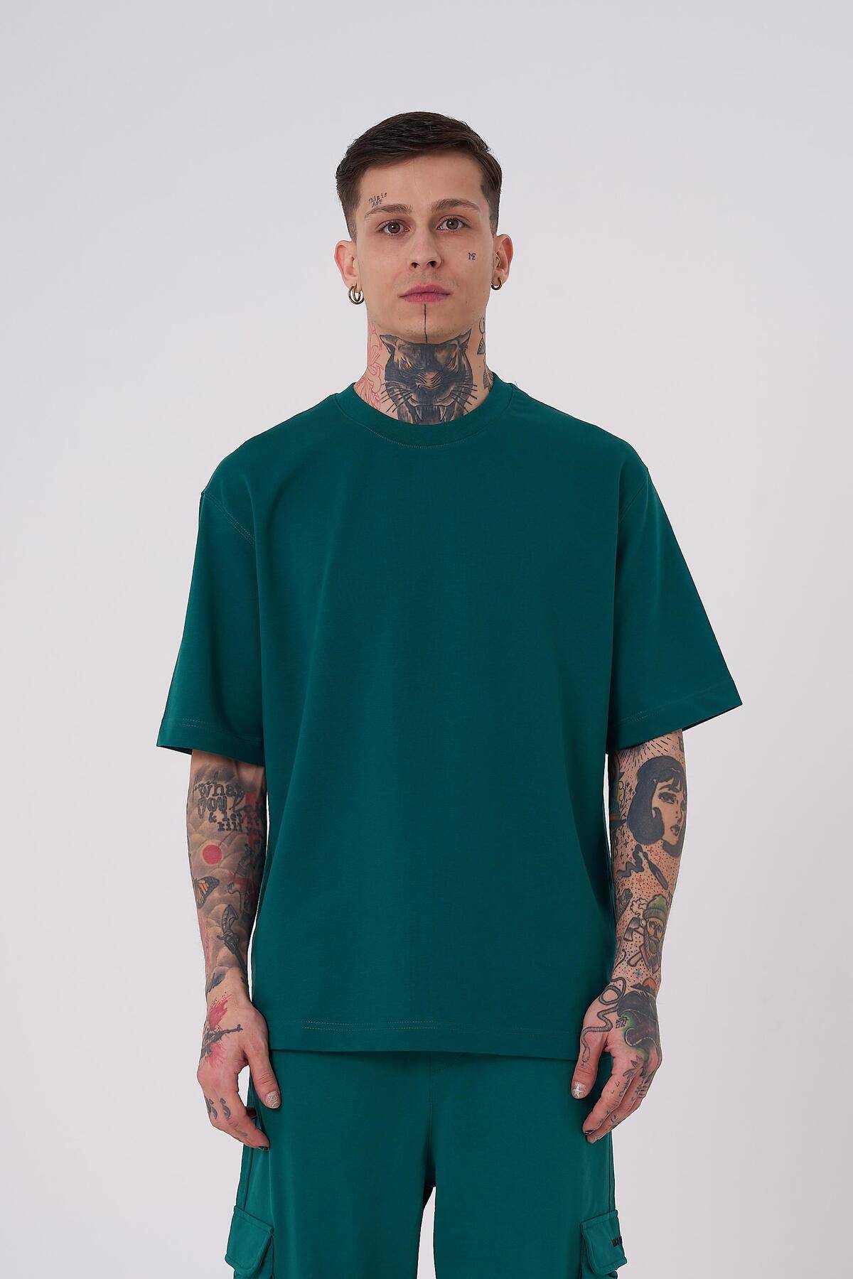 تیشرت مردانه بدون نام پایه ریلکس اکرو