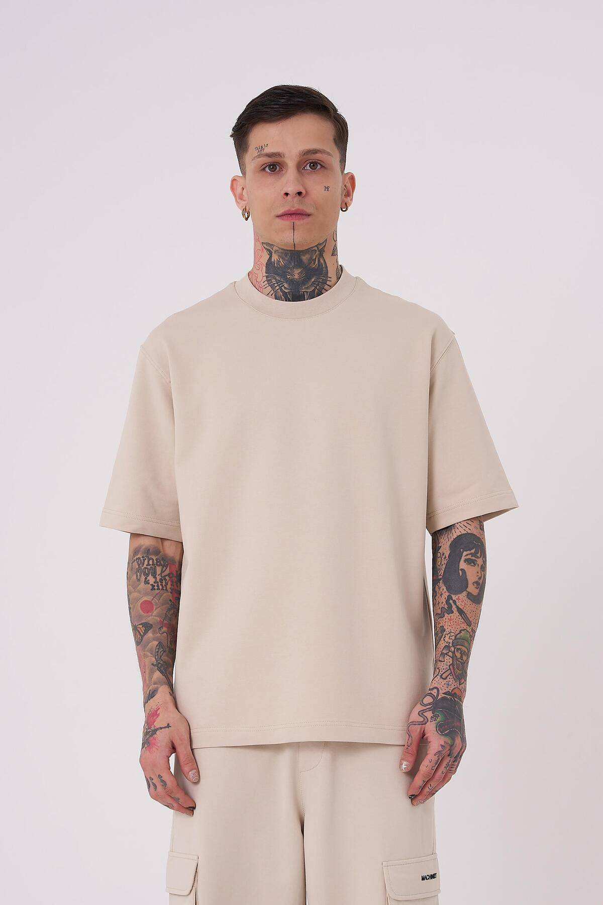 تیشرت مردانه بدون نام پایه ریلکس اکرو