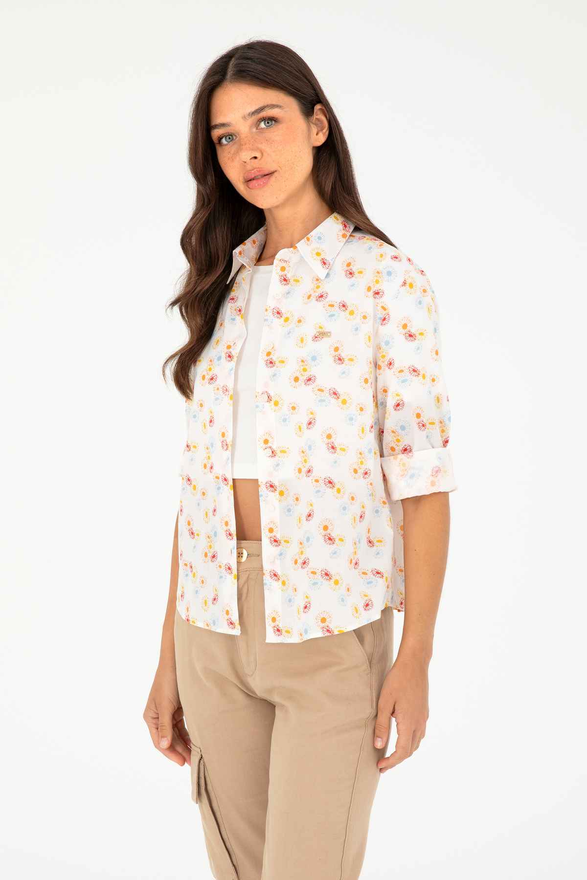 پیراهن آستین بلند زنانه آجری 50280965-VR031