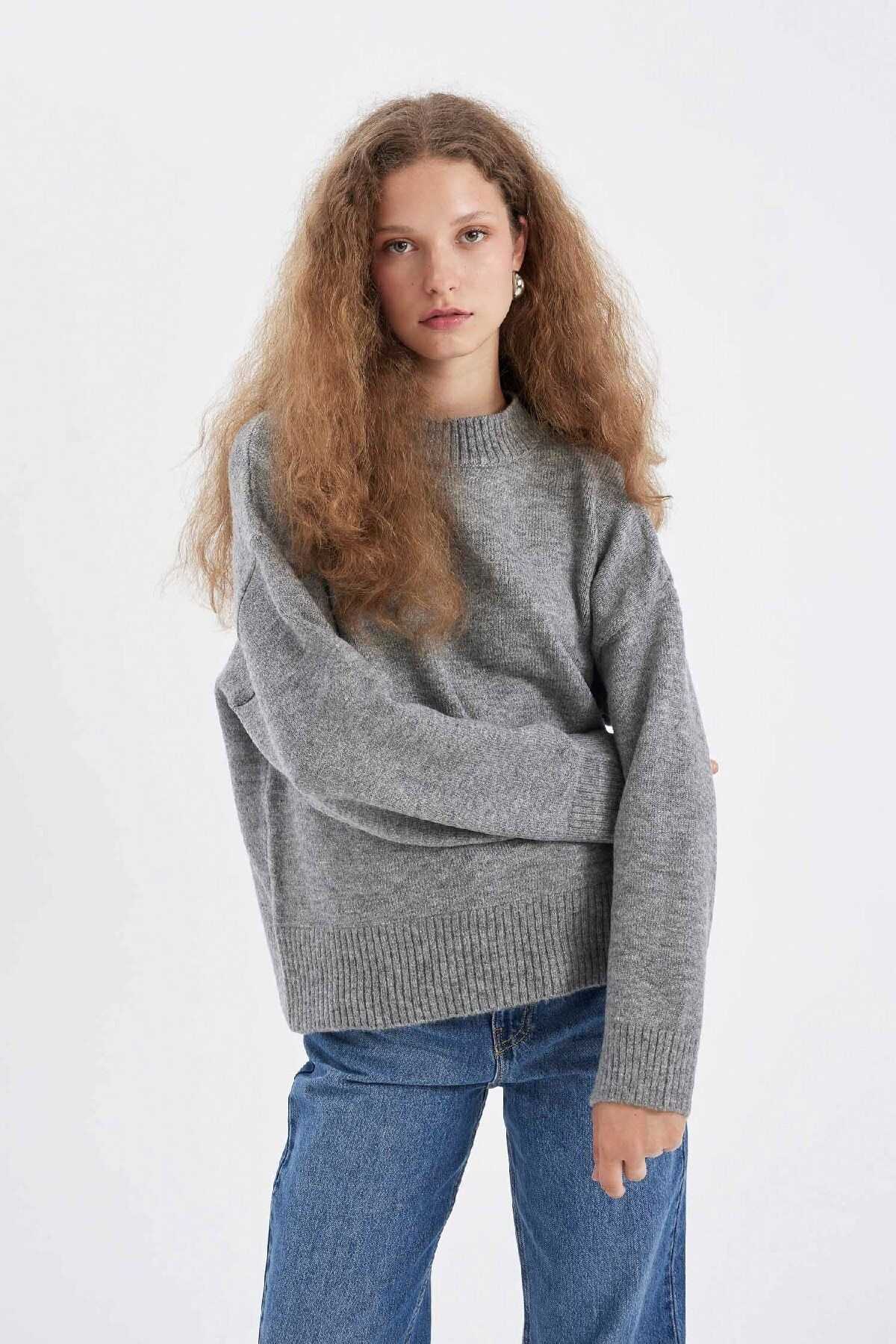 ژاکت بافتنی نیم تنه فیت