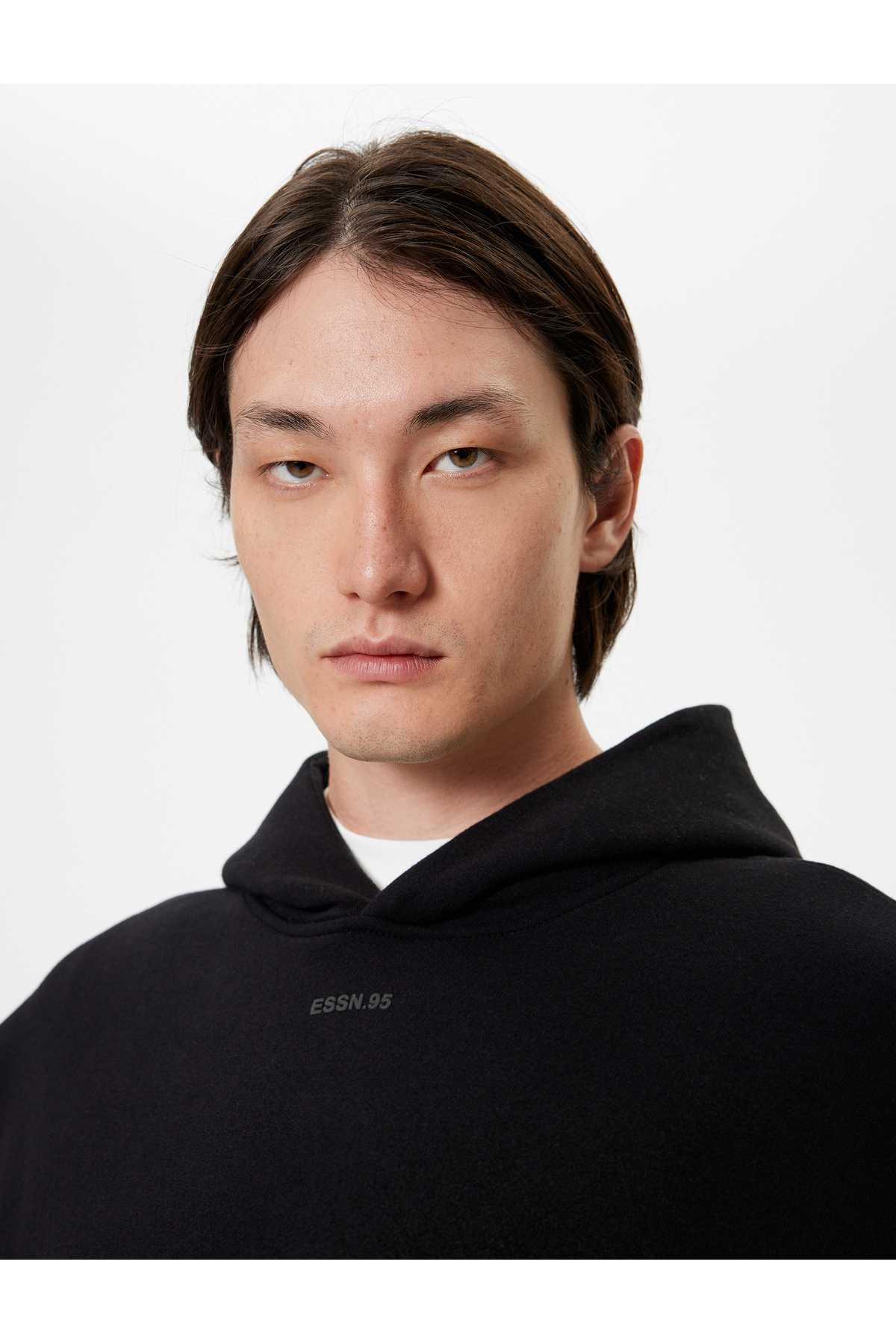 سویشرت بدون آستین سرپوش دار با جیب کانگورویی نخی