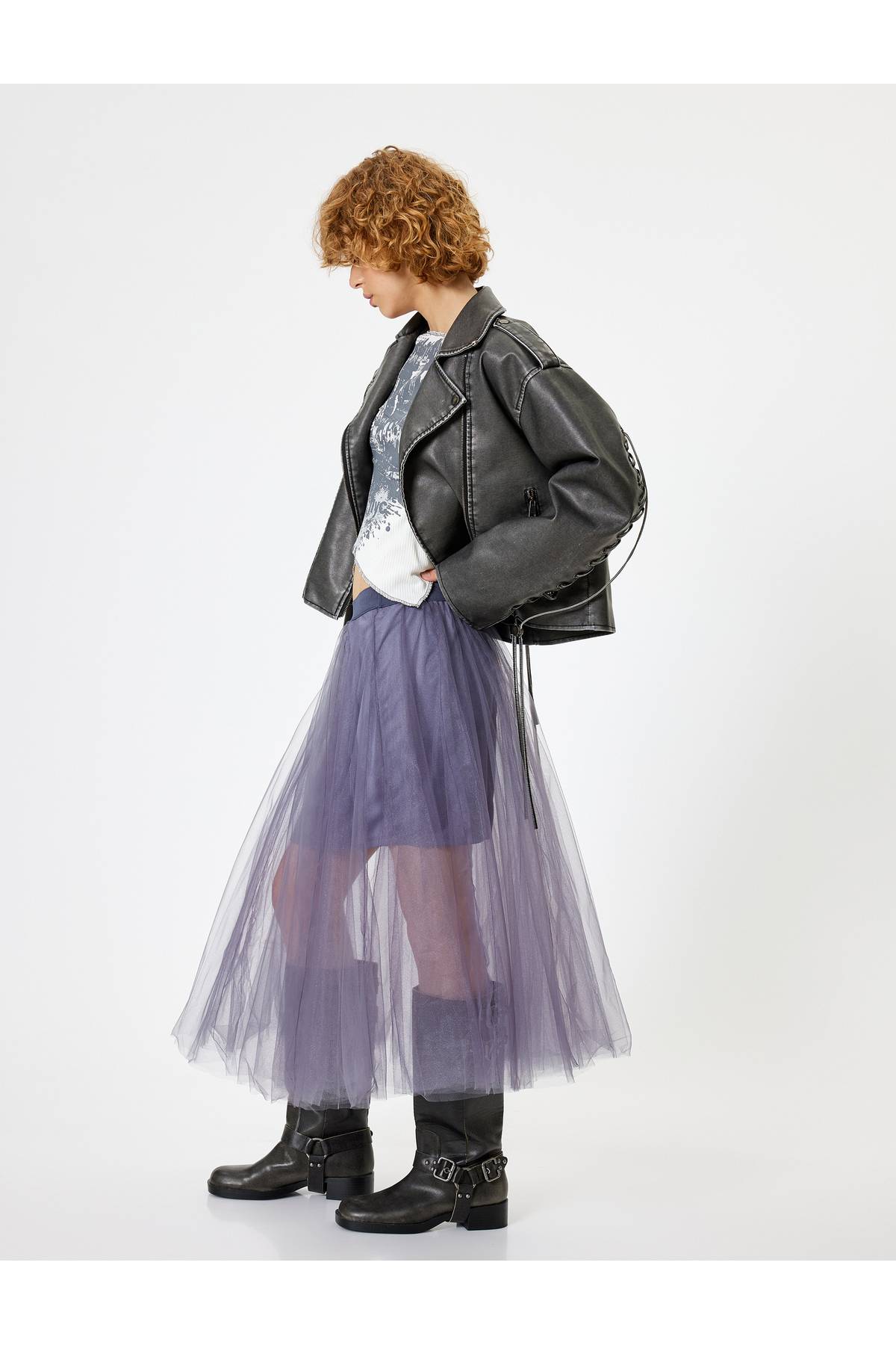 دامن توتو میدی A-Line براق کمر الاستیک مینی آستر مناسب مناسب