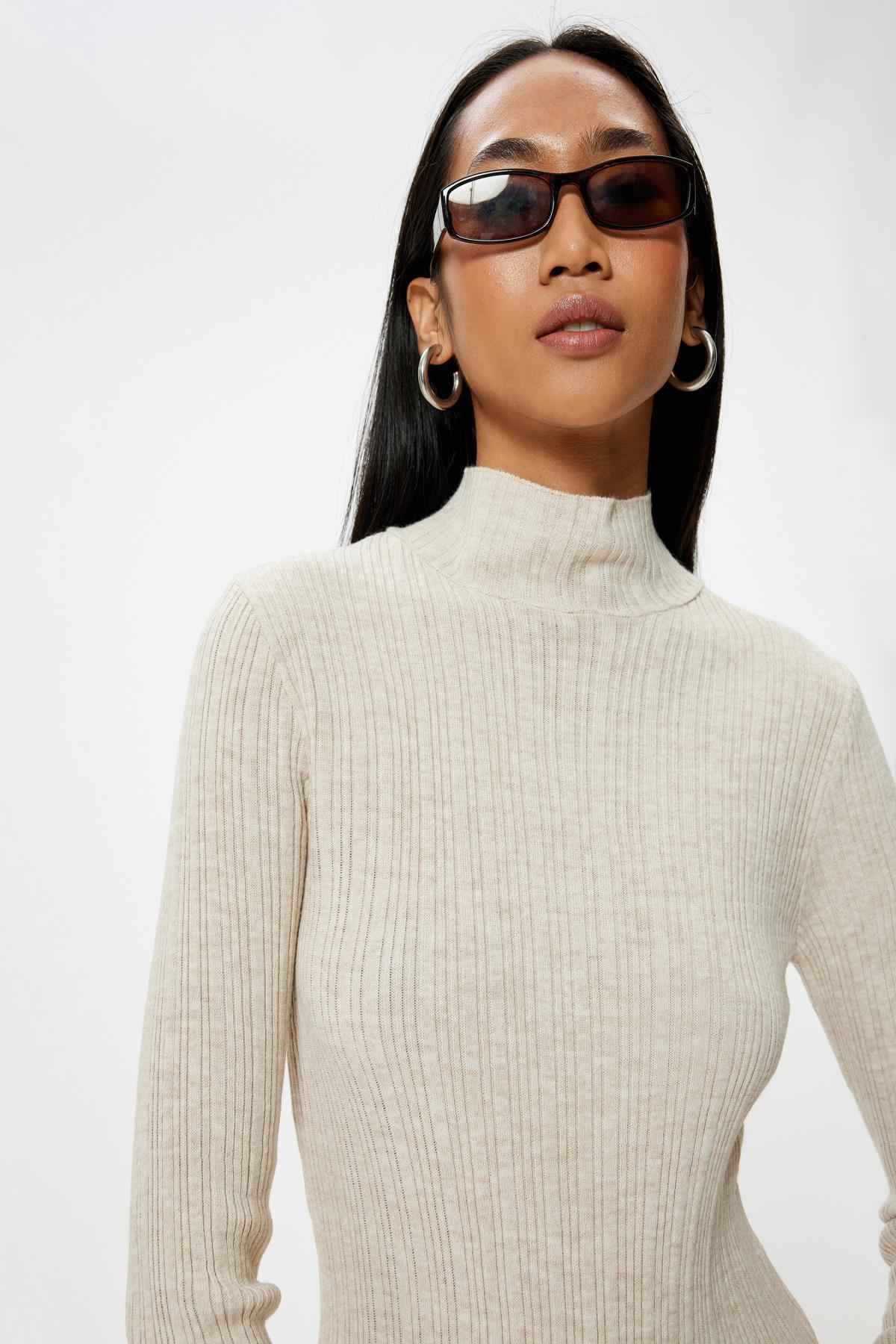 ژاکت بافتنی ساده آستین بلند