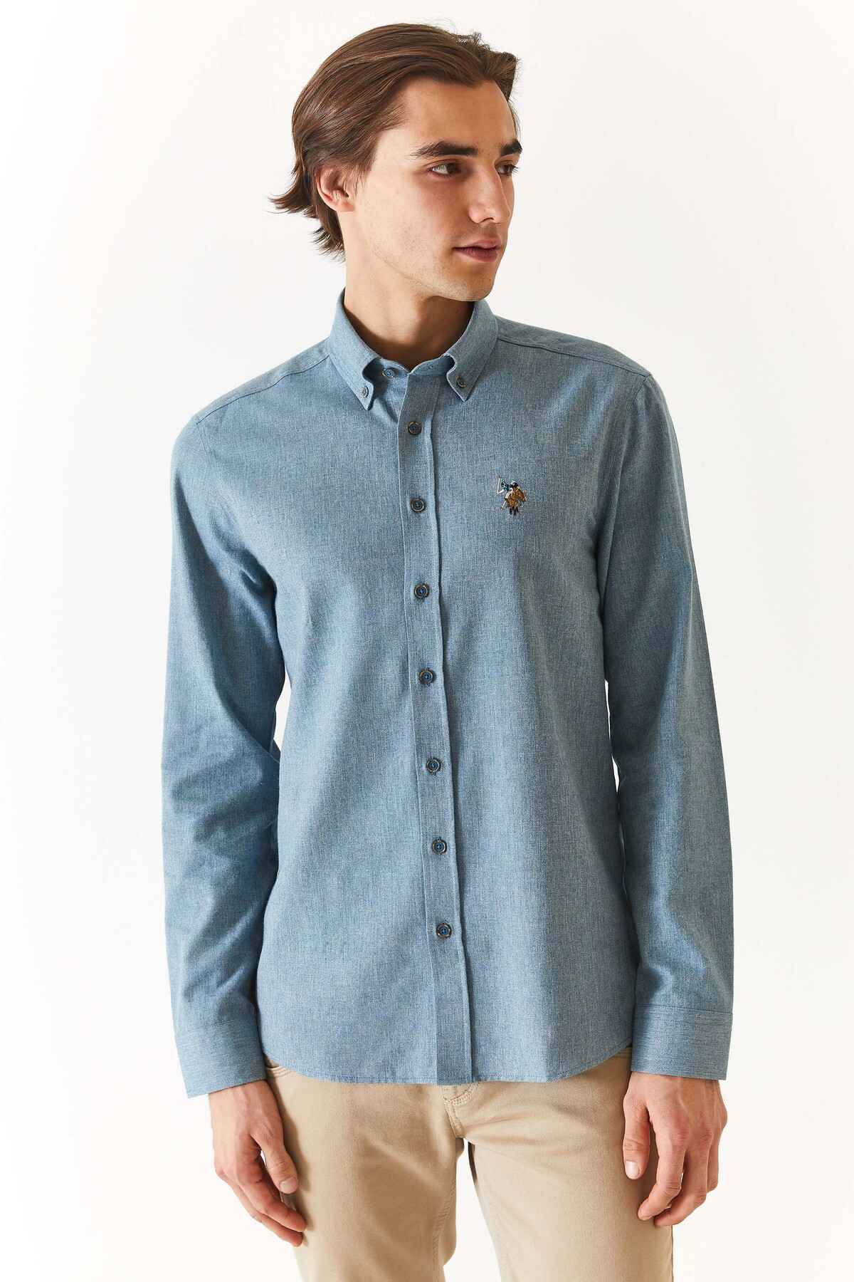 پایه. پولو اسن. پیراهن باریک مردانه - G081SZ004-000-