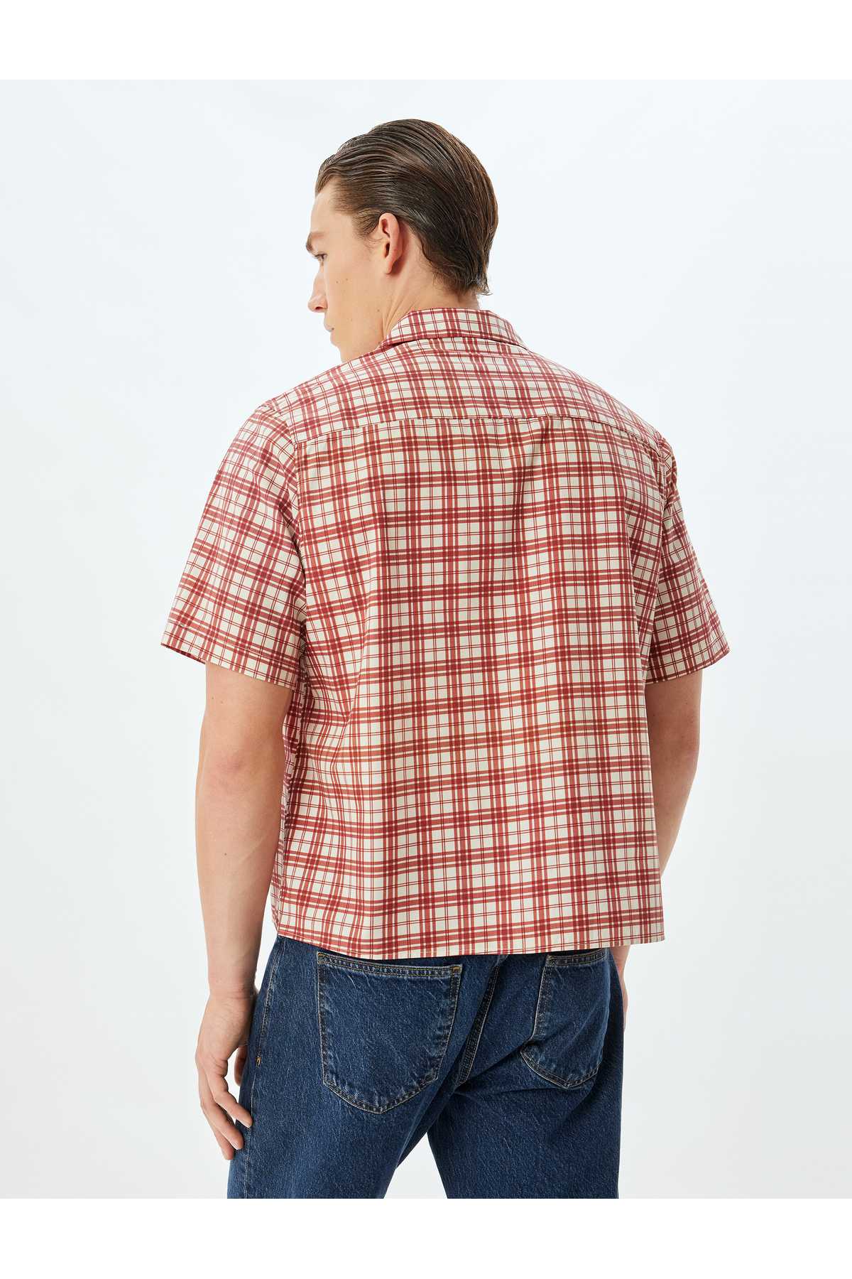 پیراهن آستین کوتاه باکسی نخی